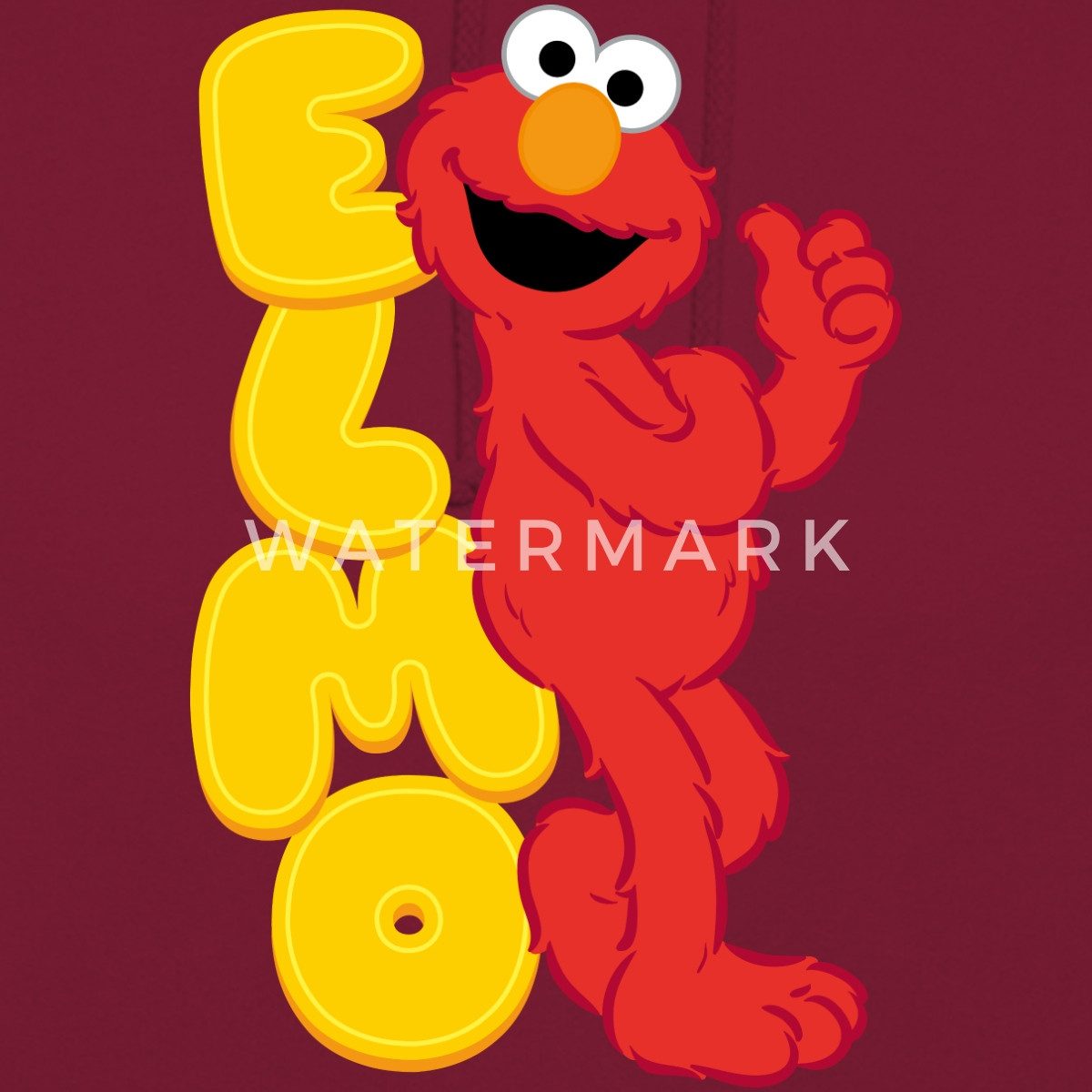 Spreadshirt Hoodie Sesamstraße Elmo Mit Schriftzug Unisex Hoodie (1-tlg)