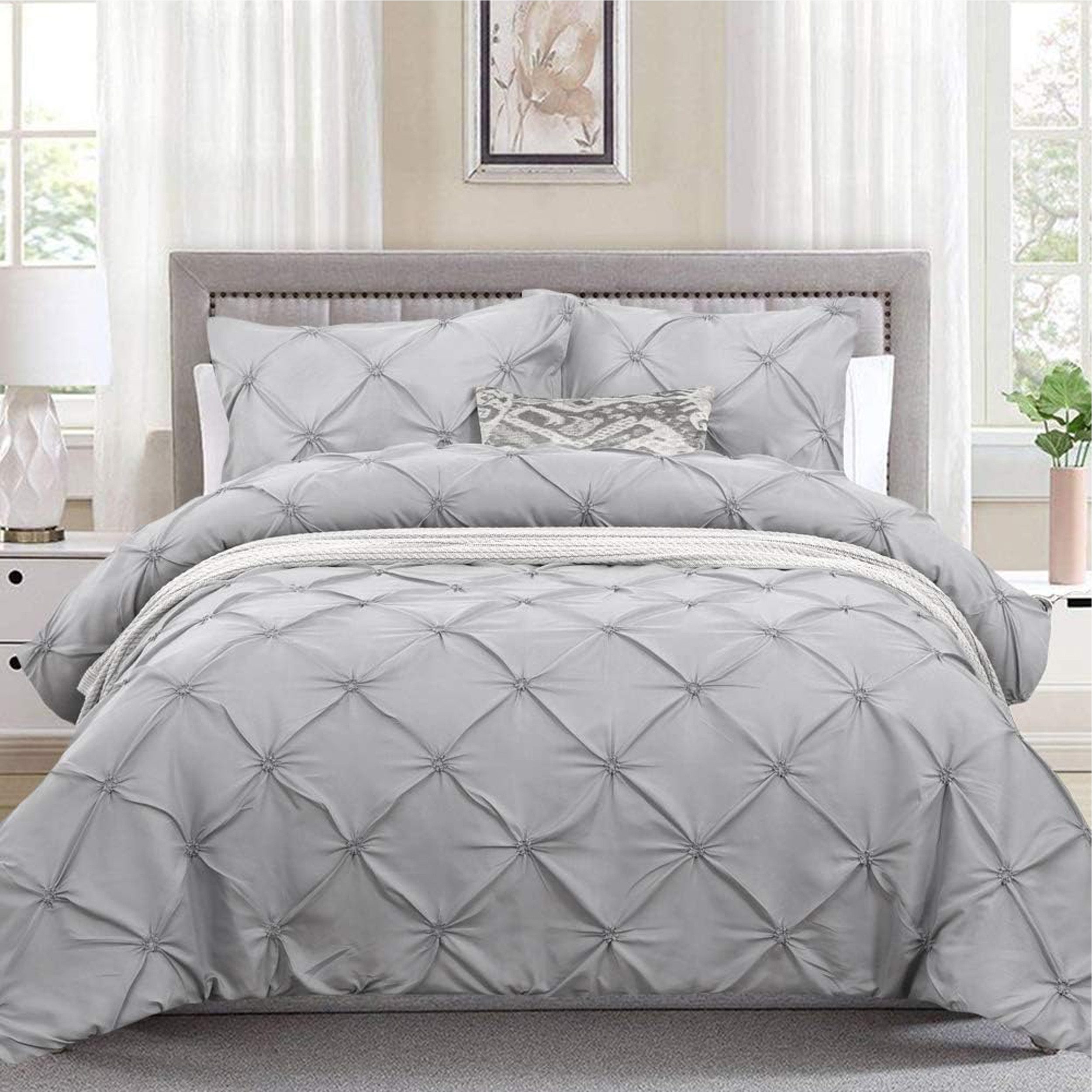 ibettertec Bettwäsche Bettwäsche Pinch Pleat Bettbezug günstig online kaufen
