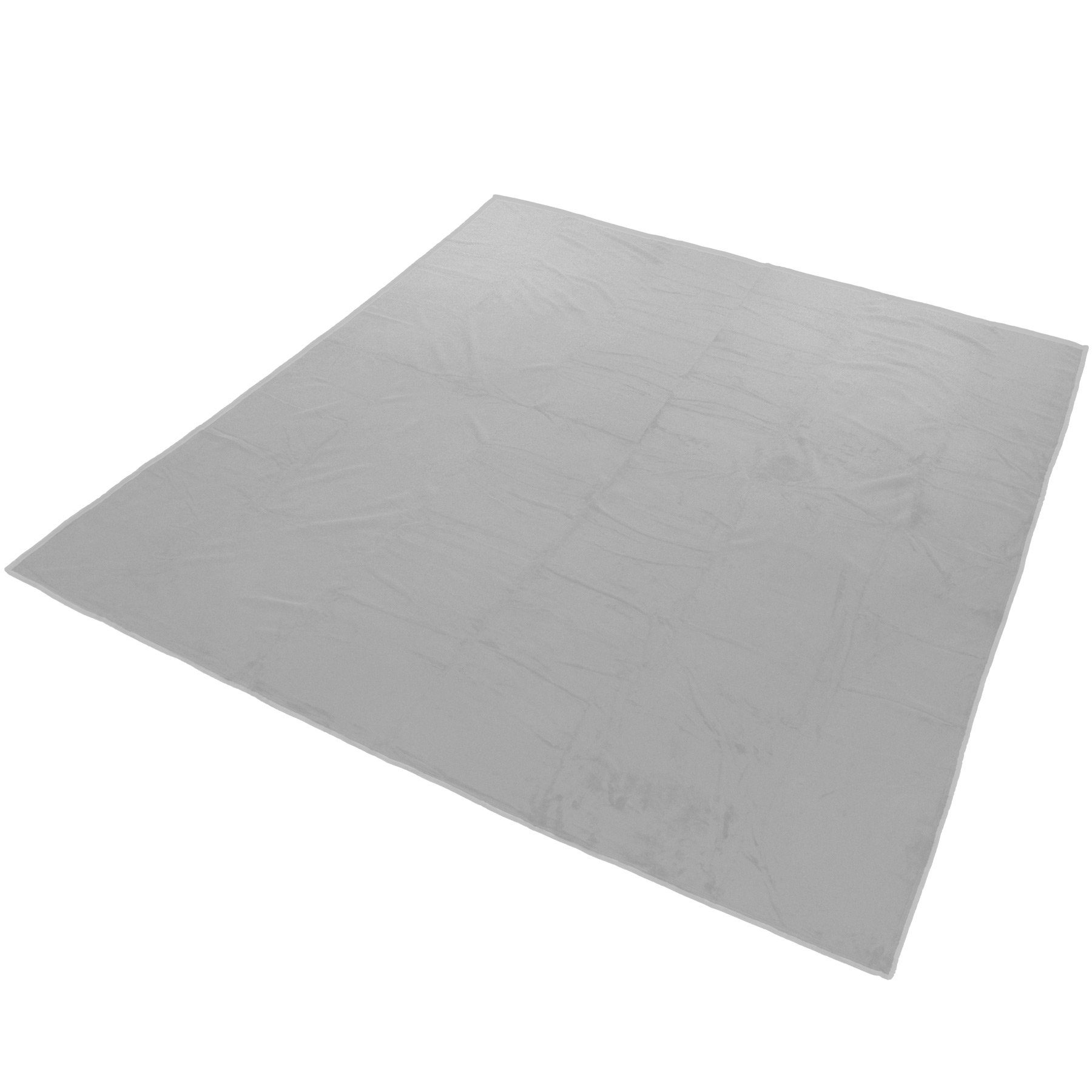 Waschmaschinenfest Polyester Kuscheldecken Tagesdecke 220x240cm, grau tectake, 2