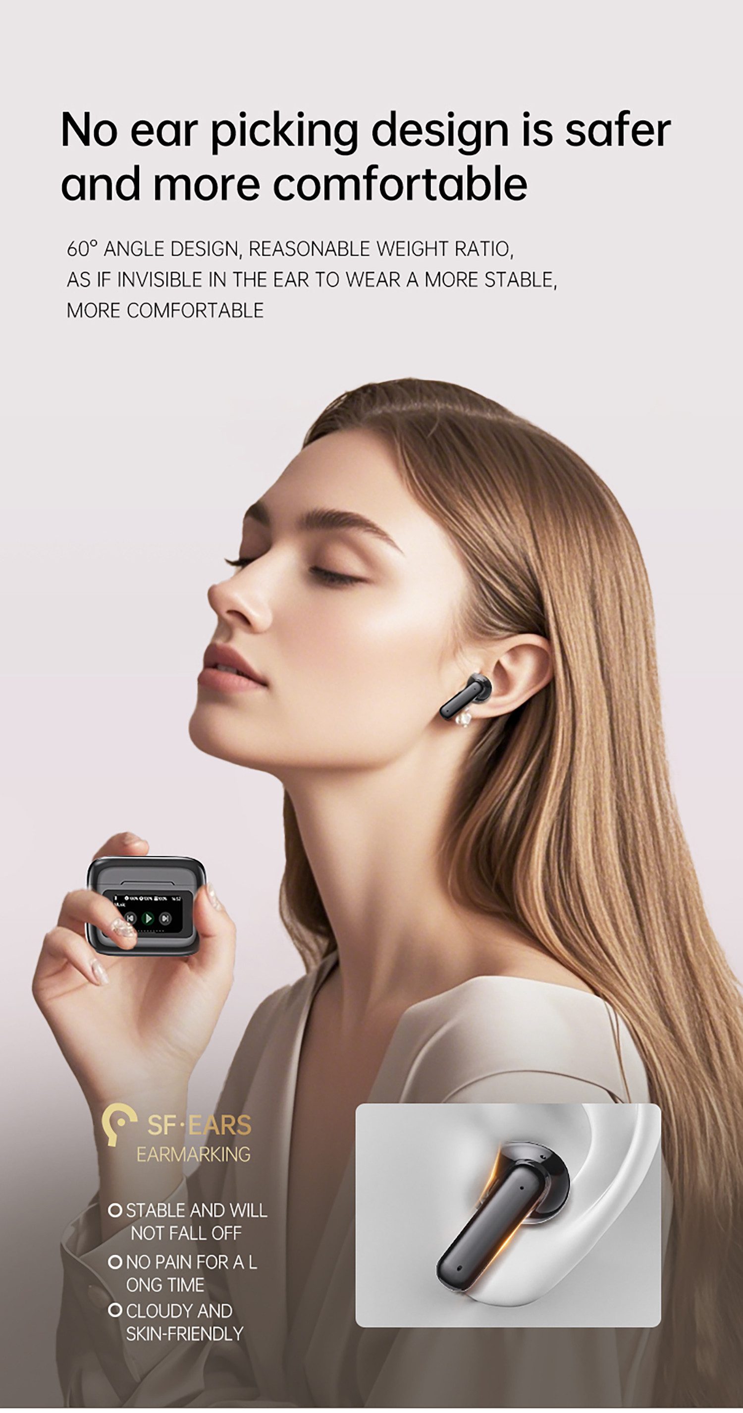 ibettertec Bluetooth Kopfhörer Sport, in Ear Kopfhörer Kabellos Bluetooth 5.3 mit In-Ear-Kopfhörer (HD Mic, Herausragender Sound, 40 Std Spielzeit, Comfort Fit, Dual LED-Anzeige, IP7 Wasserdicht Ohrhörer mit Ohrhaken, Kopfhörer, TWS In-Ear-Kopfhörer, In Ear Ohrhörer, Open Ear Kopfhörer)