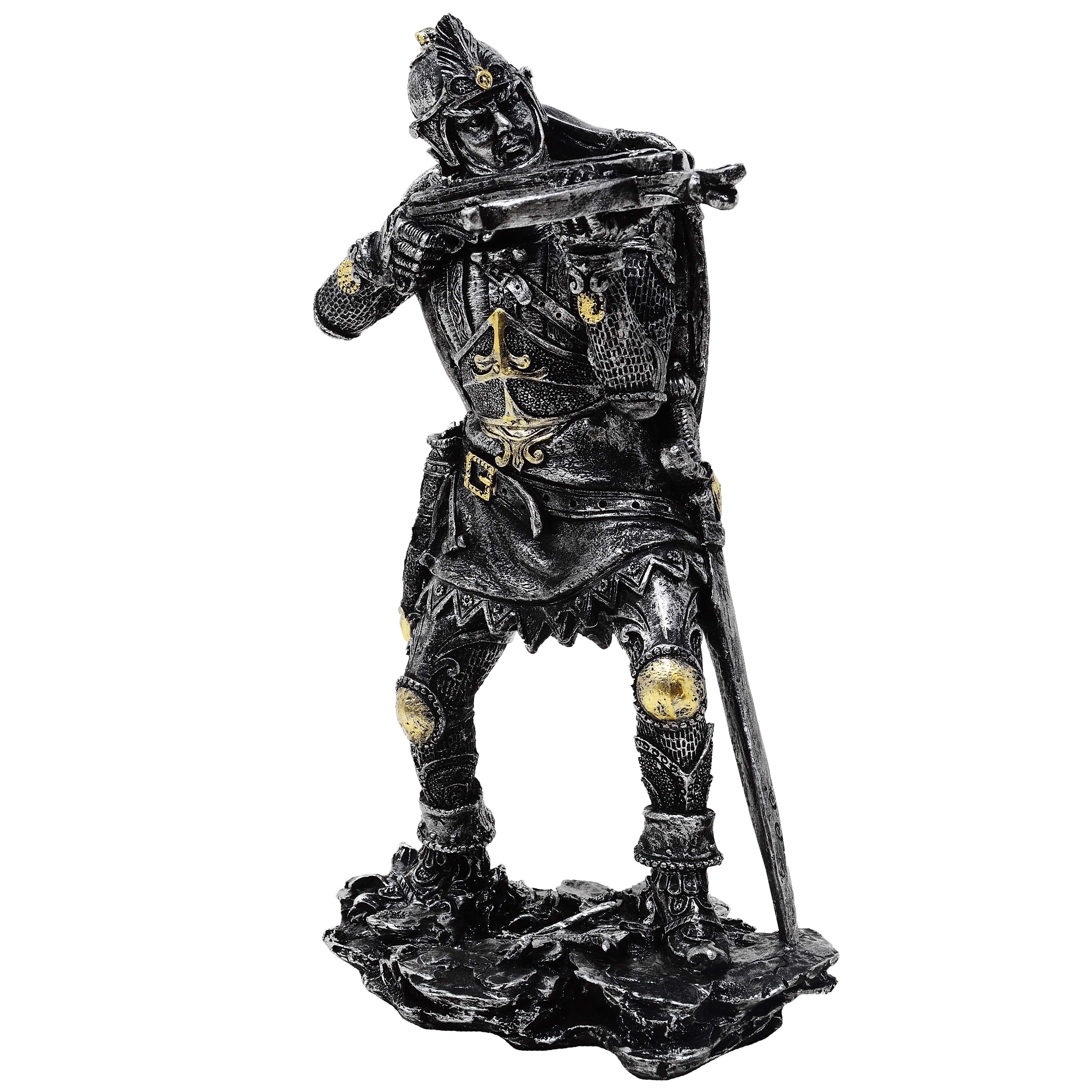 MystiCalls Dekofigur Ritter mit Armbrust - Mittelalter, Figur, Statuette, Dekorationsobjekt, Perfekt zu jedem Anlass, Sammelfigur, Ritterfigur, Dekorationsobjekt