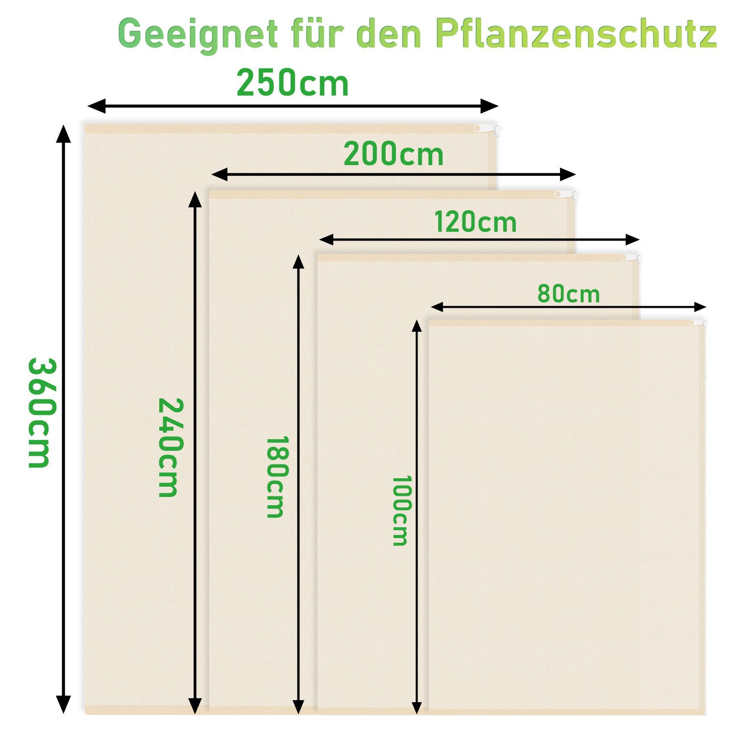 Clanmacy Winterschutzvlies 2X Winterschutz 80x100cm, Winterschutzhülle,für Pflanzen 100g/ – Bild 2 von 5