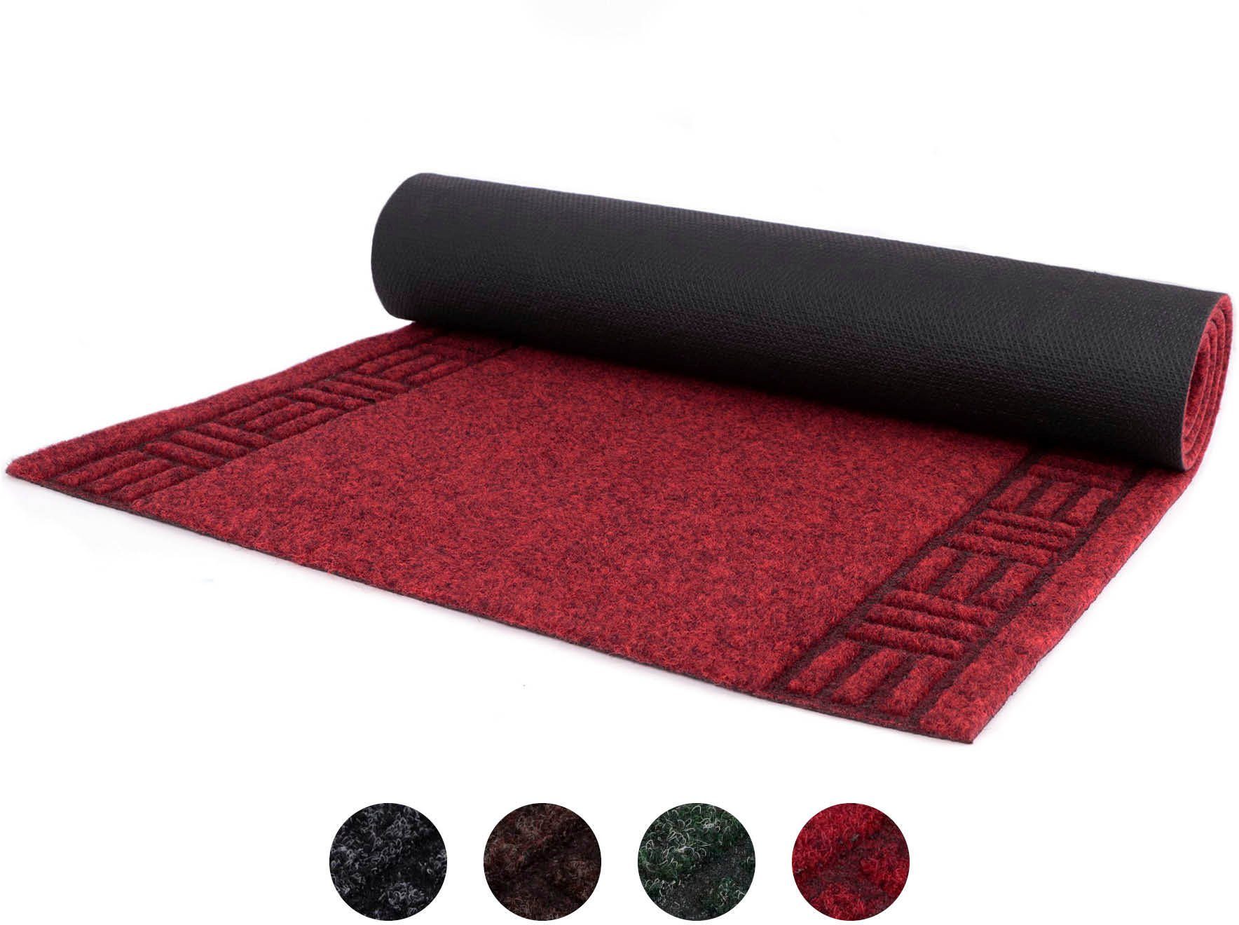 Primaflor-Ideen in Textil Läufer Schmutzfangläufer PRIMAVERA, Made in Belgium, rechteckig, Höhe: 8 mm, Schmutzfangmatte, meliert, mit Bordüre, strapazierfähig, waschbar