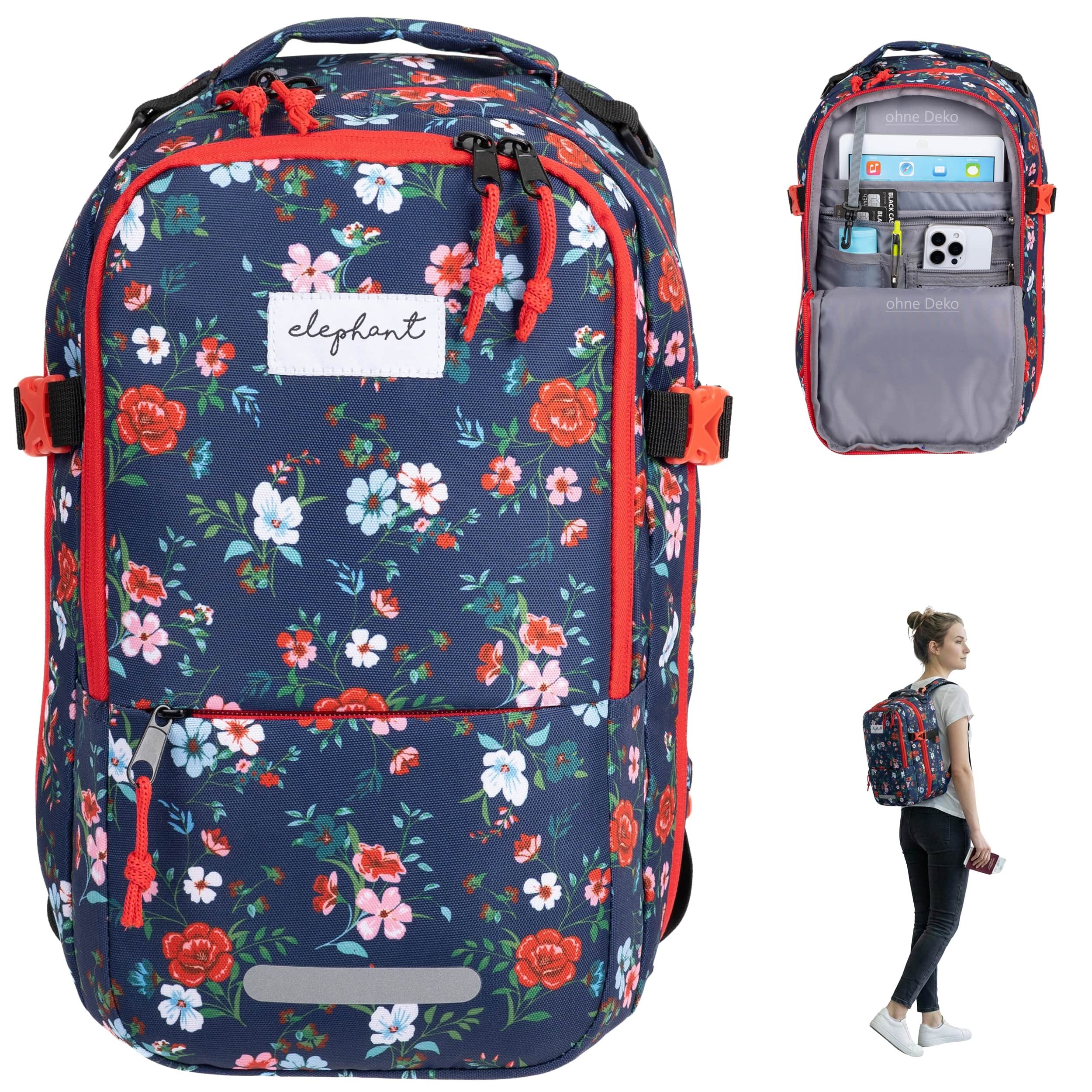 ELEPHANT Rucksack Flugzeug Handgepäck Damen Herren 40x25x20 cm Ryanair, Kabine Reise Reiserucksack Daypack 20 L Gepäck Travel small
