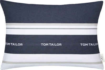 TOM TAILOR HOME Dekokissen Logo, mit eingewebtem Markenlogo, Kissenhülle ohne Füllung, 1 Stück
