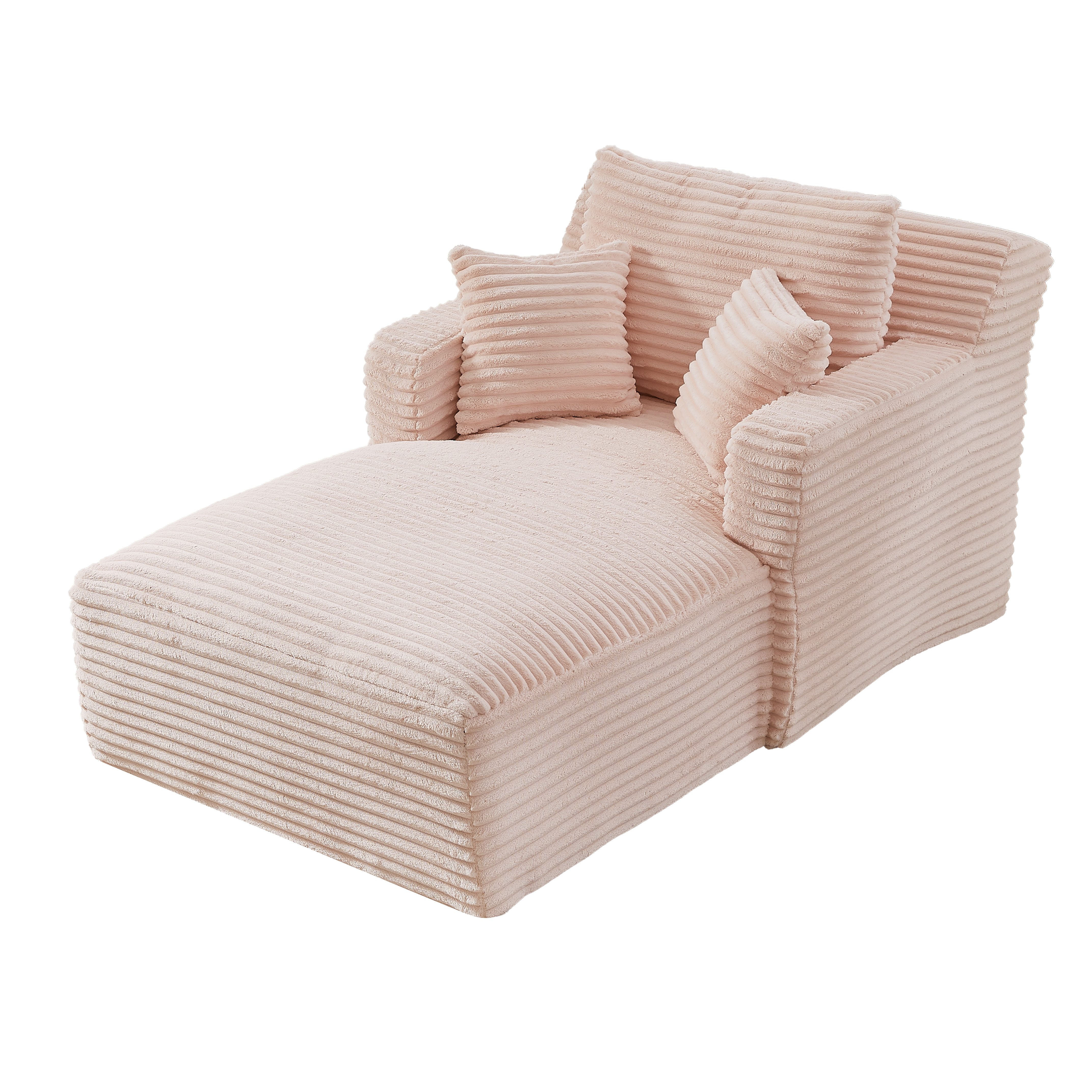 GLP Chaiselongue Bodensofa mit Schlaffunktion, Cord Chaiselongue Relaxsessel Schlafsofa ohne Montage