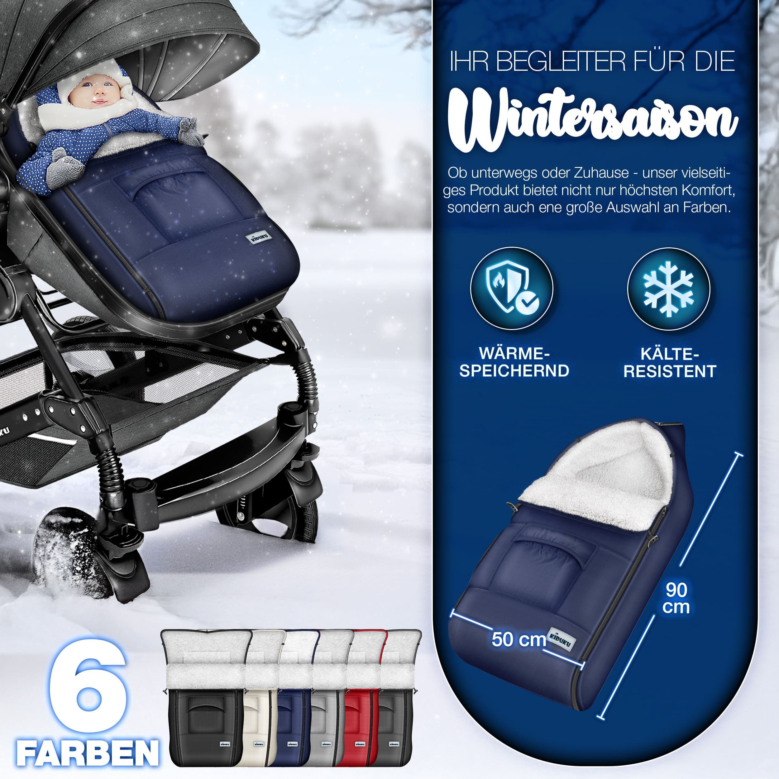 KIDUKU Fußsack KIDUKU® Babyfußsack Baby Winterfußsack Kinderfußsack Fußsack Winter, Tasche