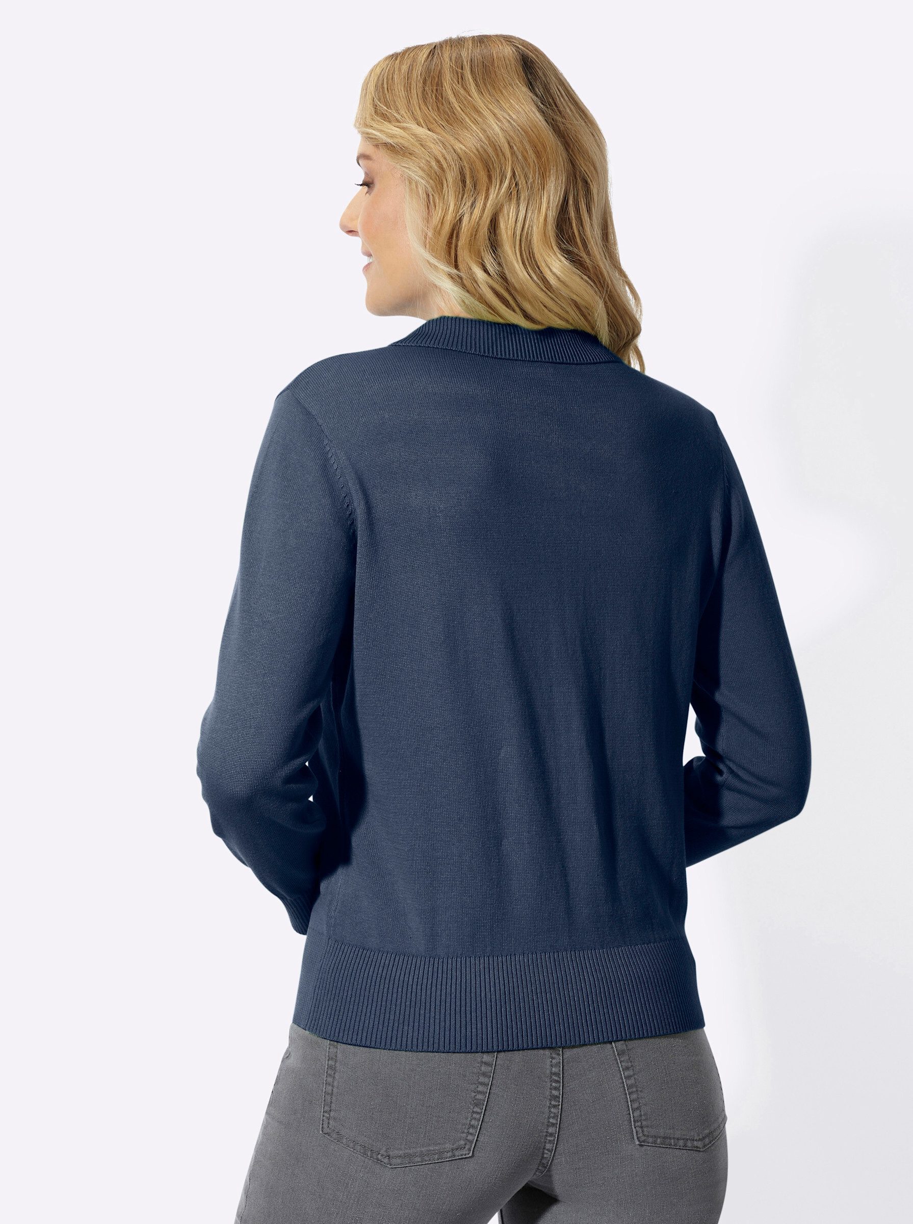 Sieh an! Strickpullover Polopullover Langarm Jersey