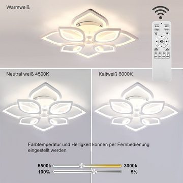 LETGOSPT LED Deckenleuchte Wohnzimmer Moderne Deckenlampe 80W Dimmbar