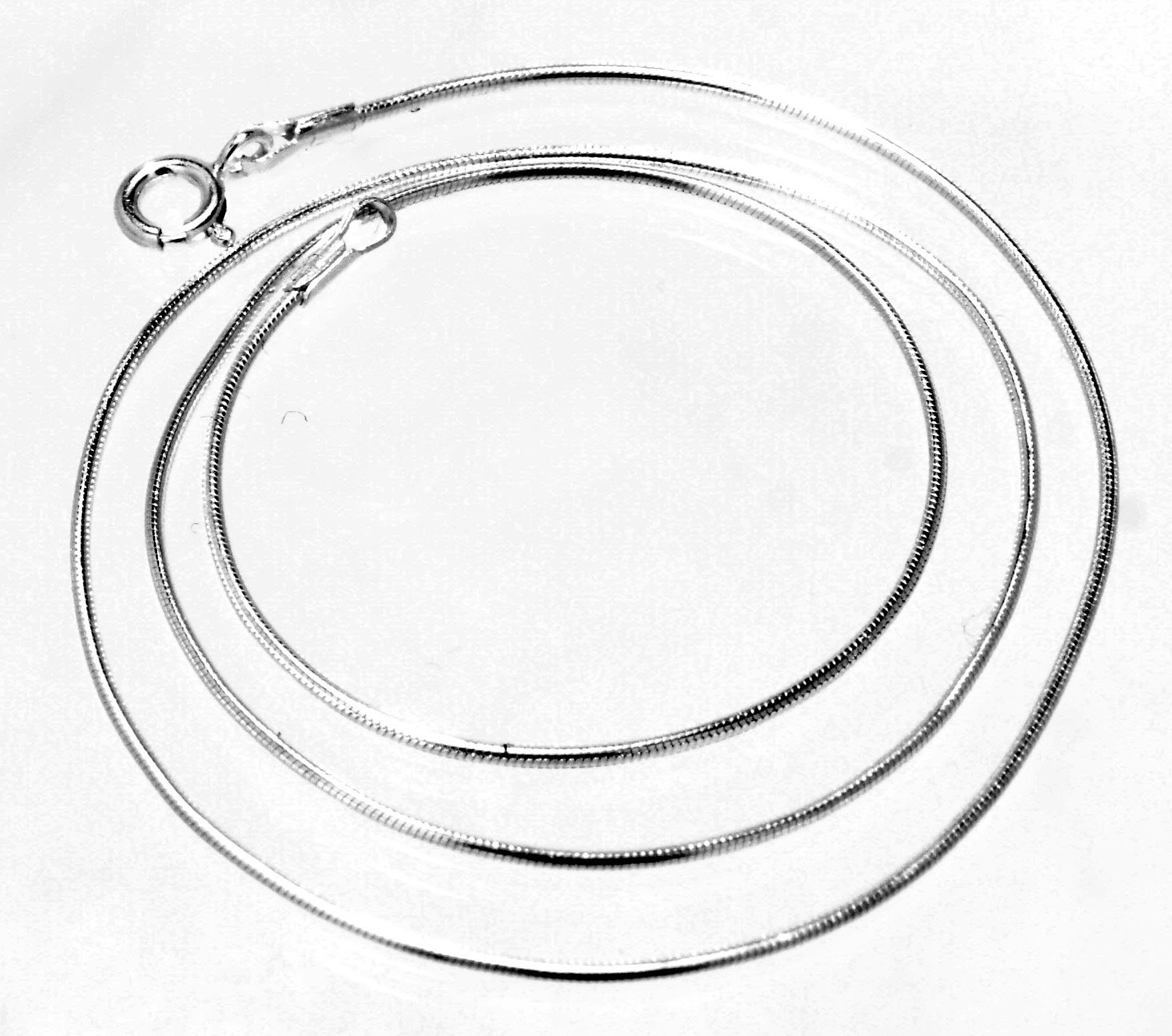 Kinder Accessoires Kiss of Leather Silberkette Schlangenkette Silberkette Schlangensilber 0,8mm 41+51+61+66 cm Silber Kette 925
