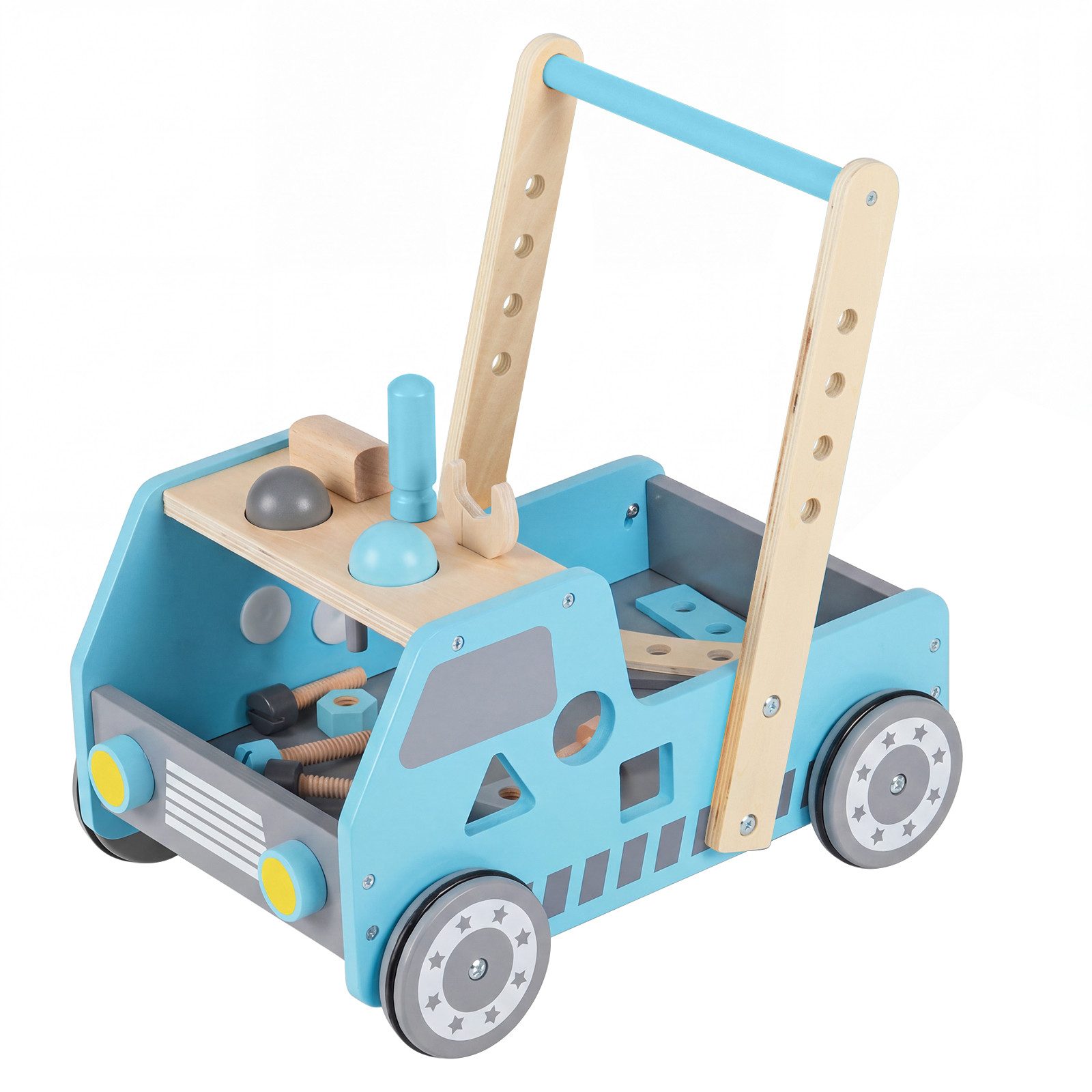 COSTWAY Lauflernwagen, Holz, Baby Walk Förderung der Kreativität