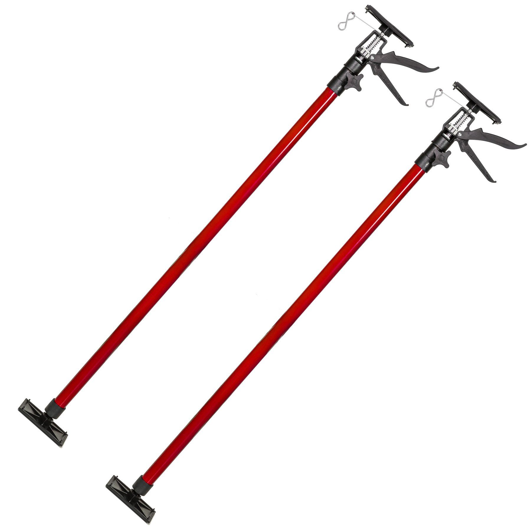tectake Montageklemme 2er-Set Teleksopstützen, B: 7,00 cm, L: 18,00 cm, stufenlos höhenverstellbar