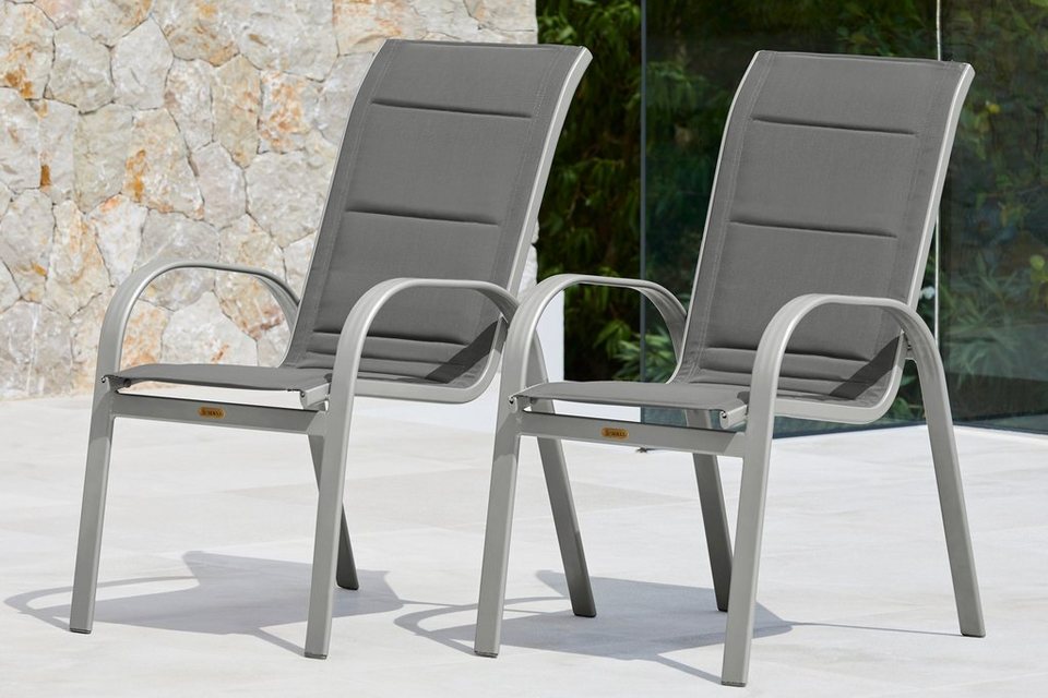MERXX Stapelstuhl »Amalfi Deluxe« Alu/Textil, stapelbar