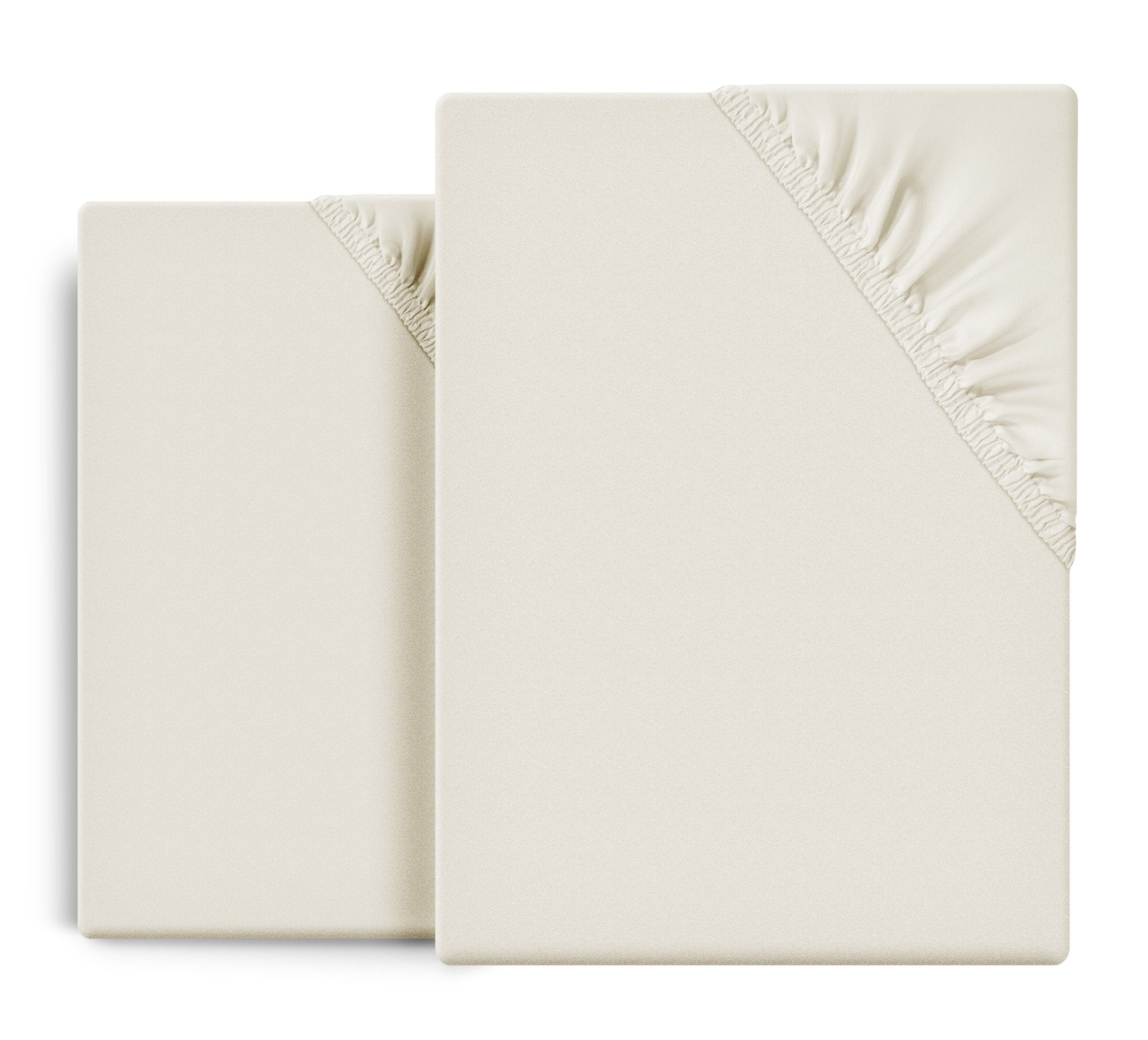 Beautex Spannbettlaken 2er Set Spannbetttuch Bettlaken Premium Baumwolle Je günstig online kaufen