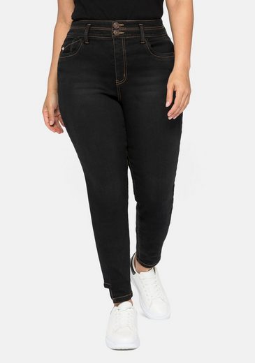 Sheego Stretch-Jeans mit Bodyforming-Effekt und High-Waist-Bund