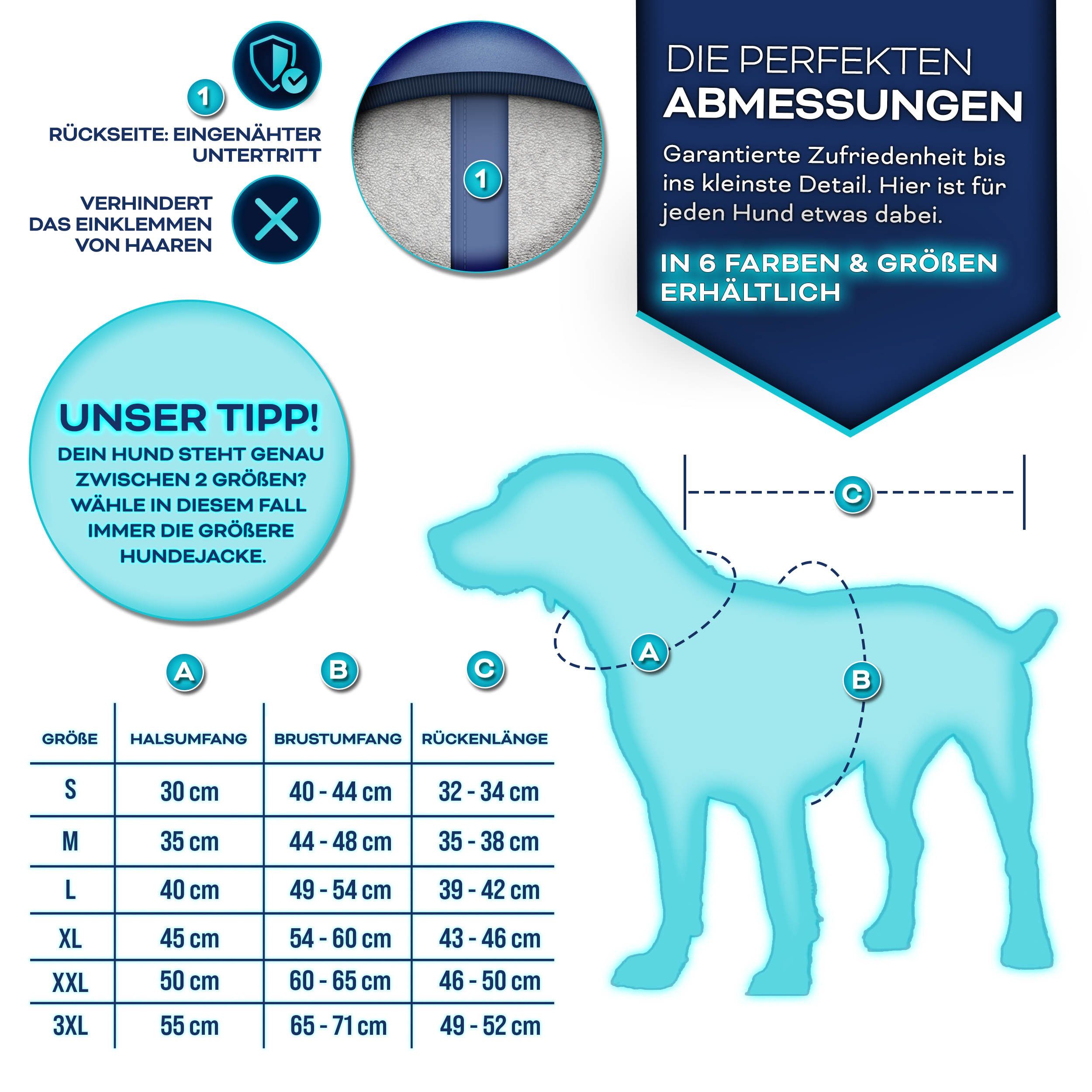 Thumbnail - TRESKO Hundejacke Winter mit Reflektoren inkl. 15 Stück Kotbeutel, + Spender Hunderegenmantel wasserdicht Hundemantel mi...