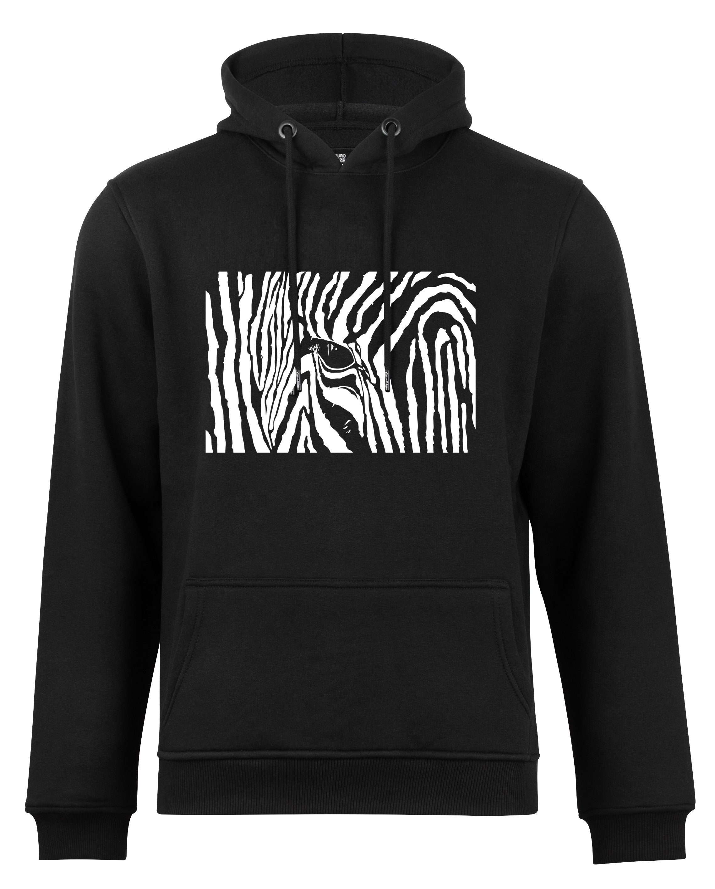 Hoodie Black & White Zebra Eye