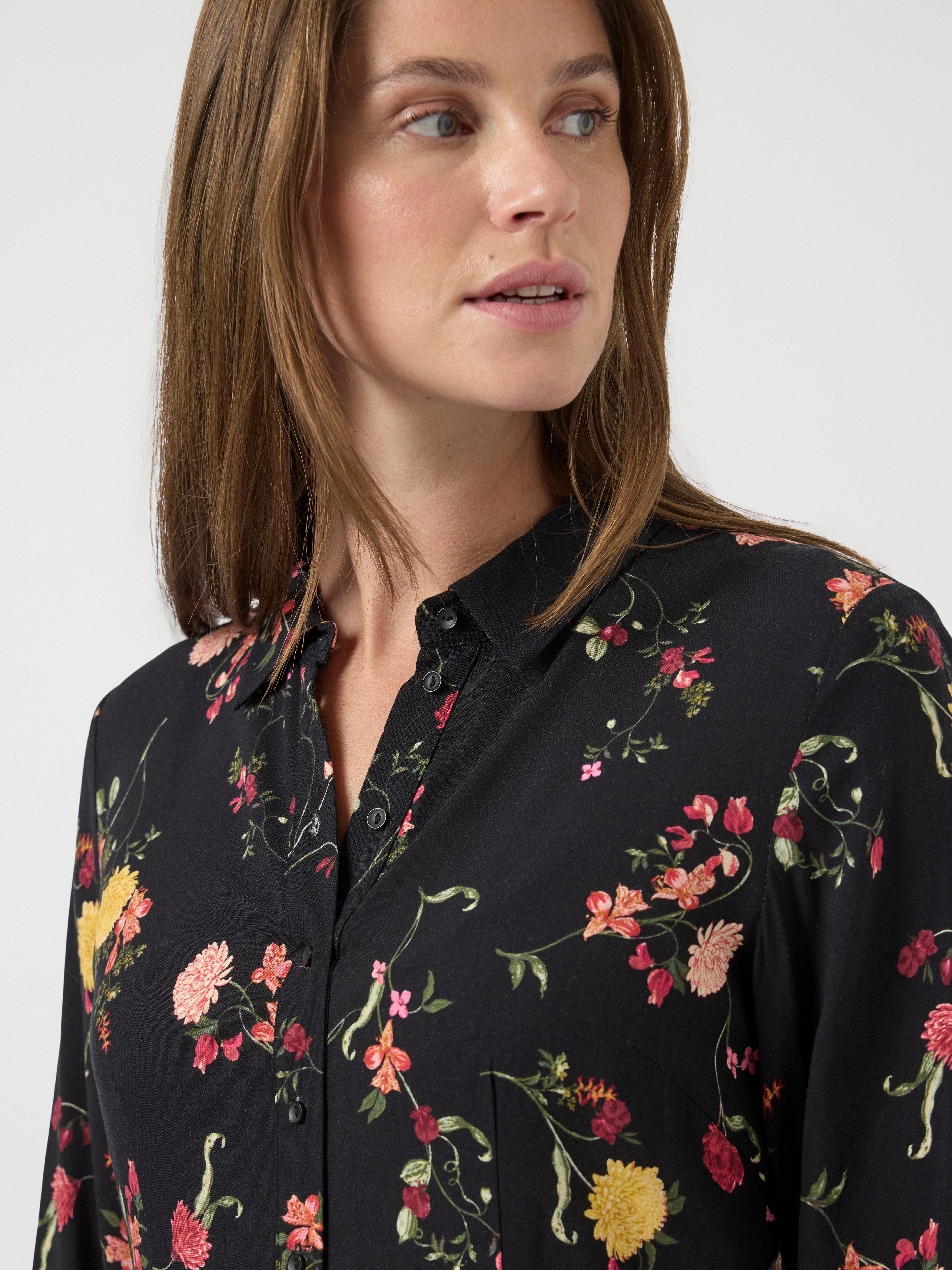 Y.A.S Hemdblusenkleid YASSAVANNA LONG SHIRT DRESS Sommerkleid, mit 3/4 Ärmel