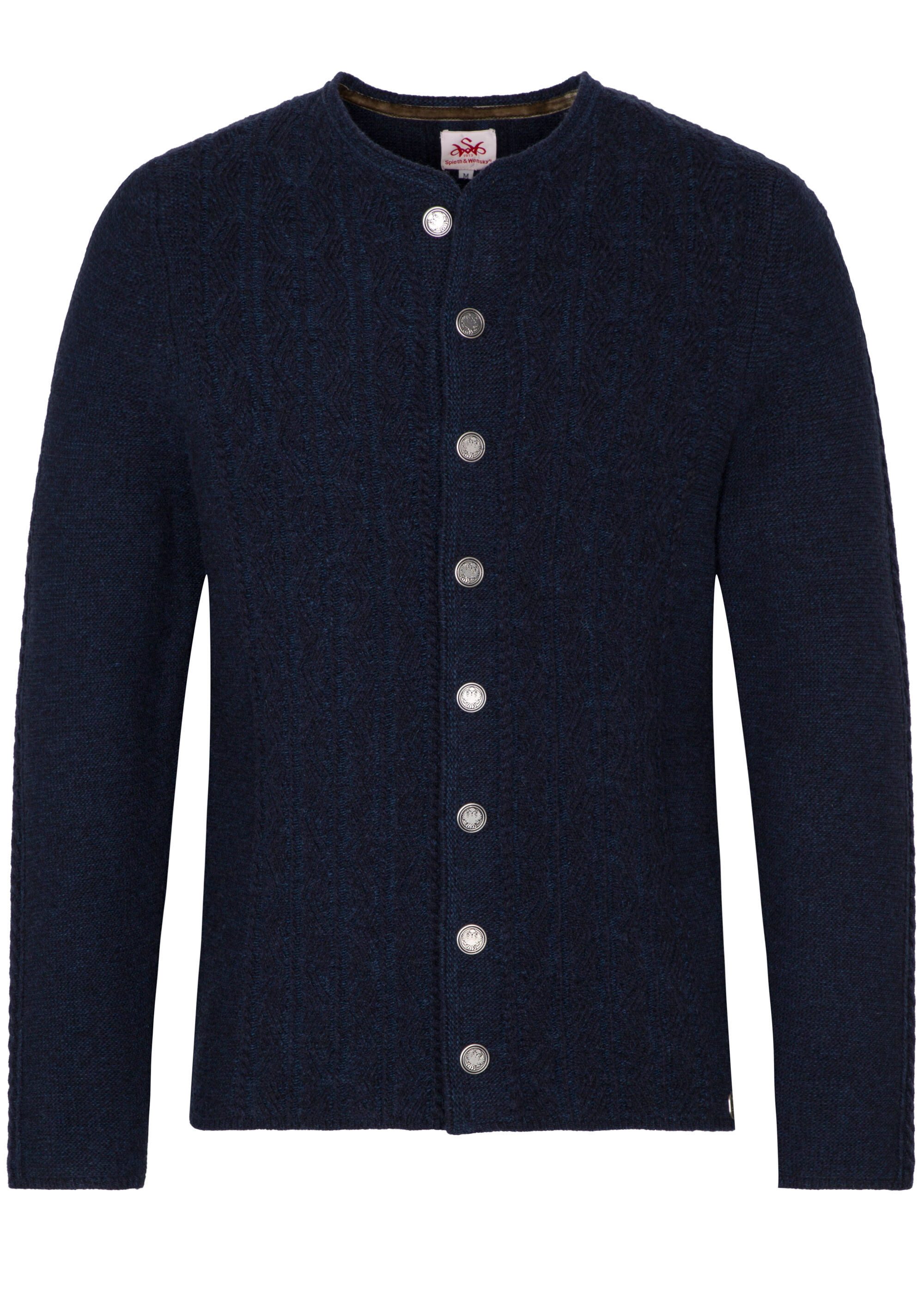 Spieth & Wensky Trachtenstrickjacke Gent (1-tlg) mit Stickmuster günstig online kaufen