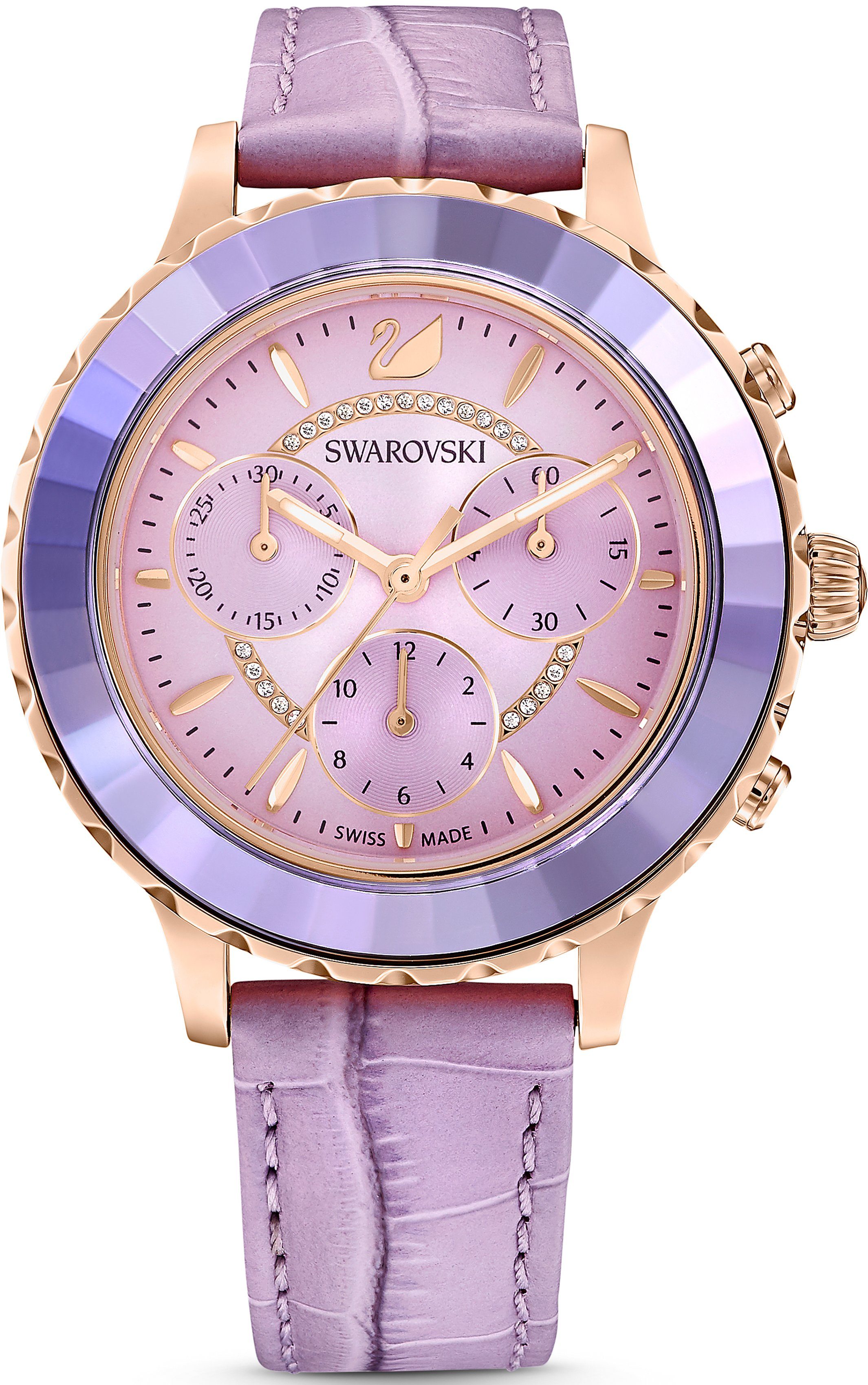 Swarovski Chronograph Octea Lux Chrono, 5632263, Armbanduhr, Quarzuhr, Damenuhr, Swarovski-Kristalle, Swiss Made