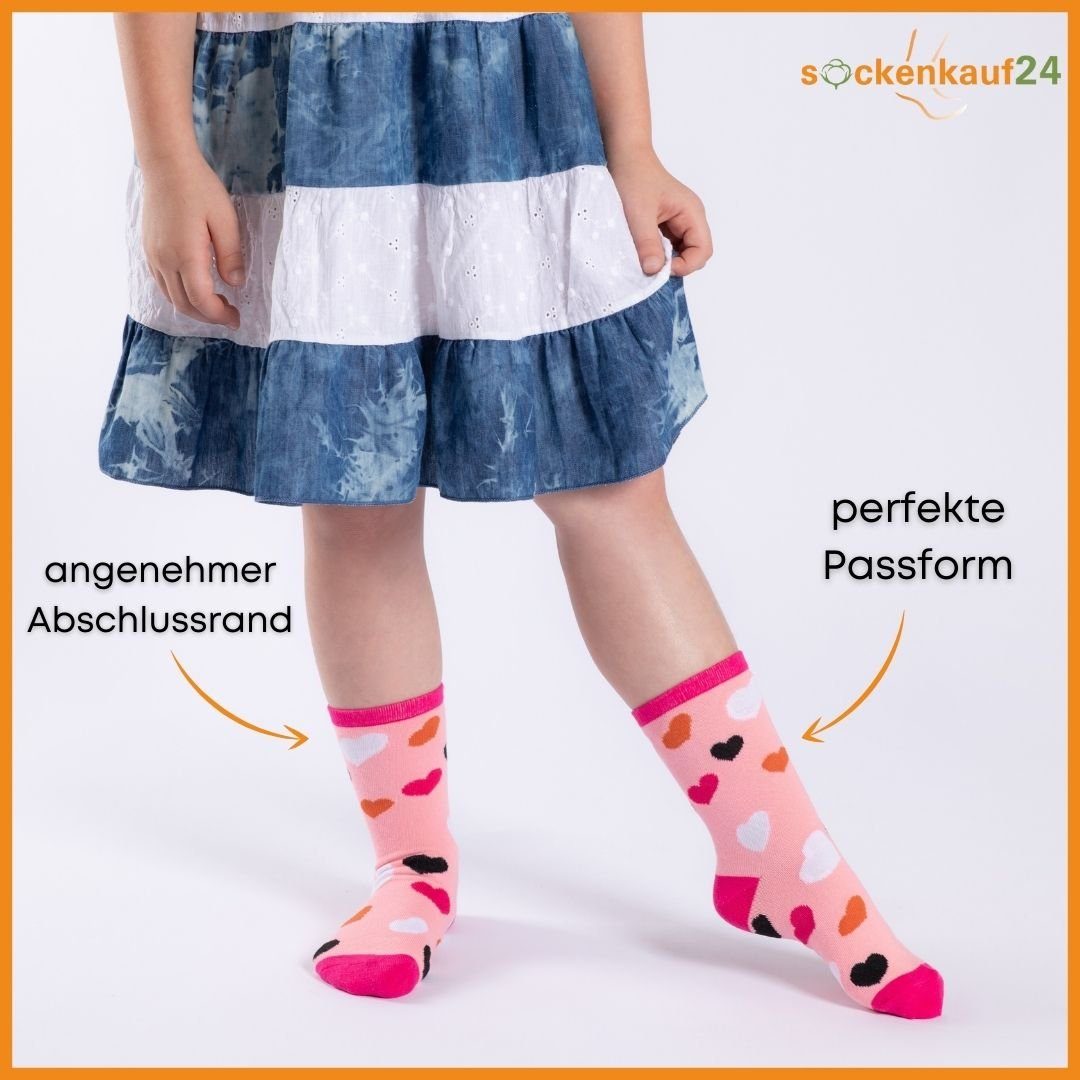 sockenkauf24 Socken 10 Paar Kinder Socken Jungen & Mädchen Baumwolle Kindersocken (23-26) - 54338 – Bild 5 von 5