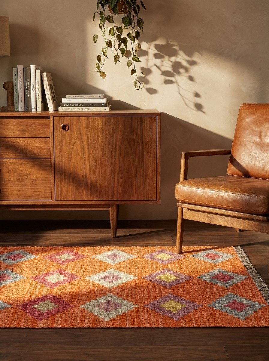 Looma Teppich Kelim Gashgai 89x62cm, rechteckig, Höhe: 5 mm, Gashgai, Schurwolle, Unikat