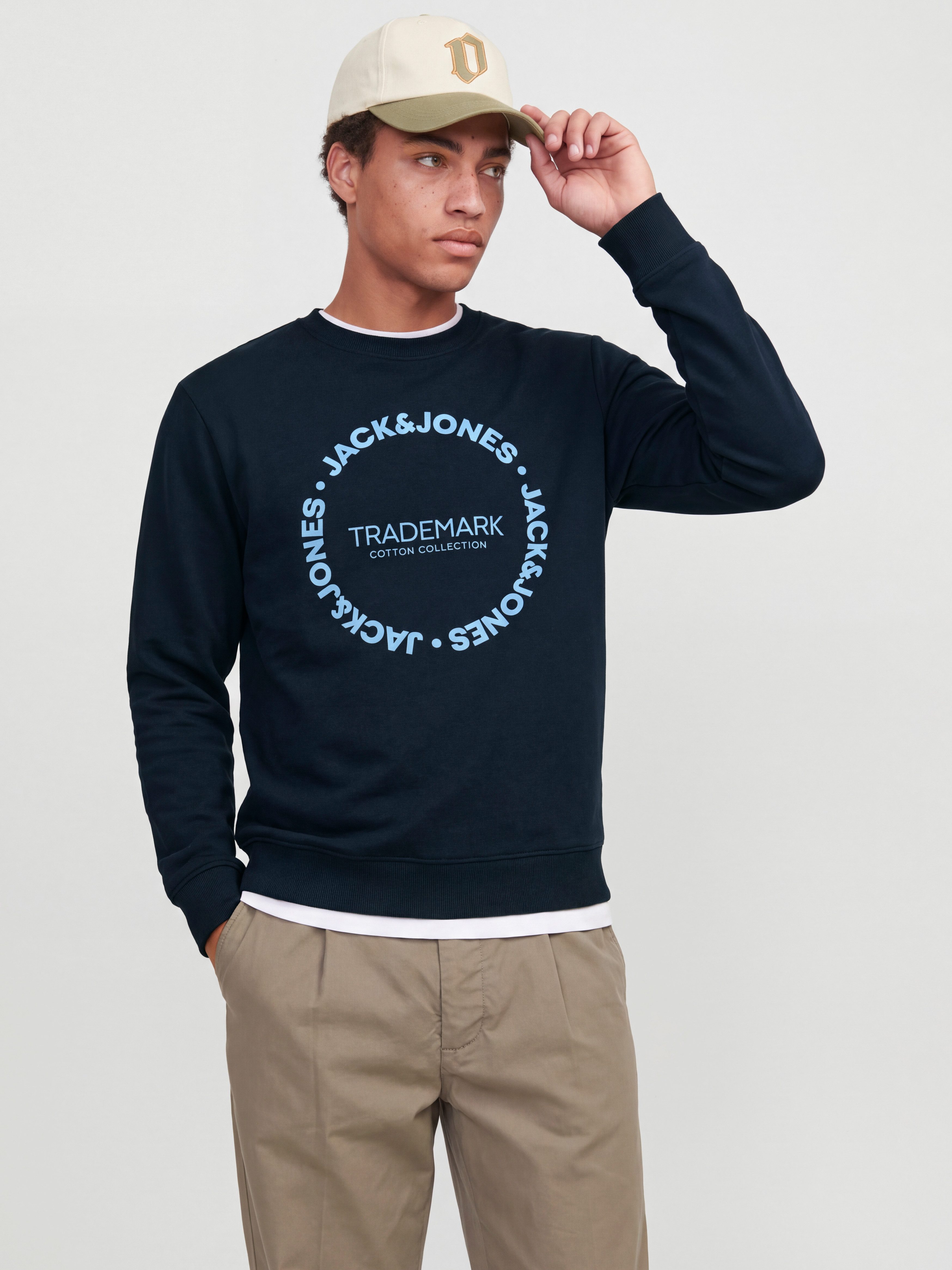Jack & Jones Sweatshirt JJBENSON SWEAT CREW NECK Materialmix, regular fit – Bild 2 von 5