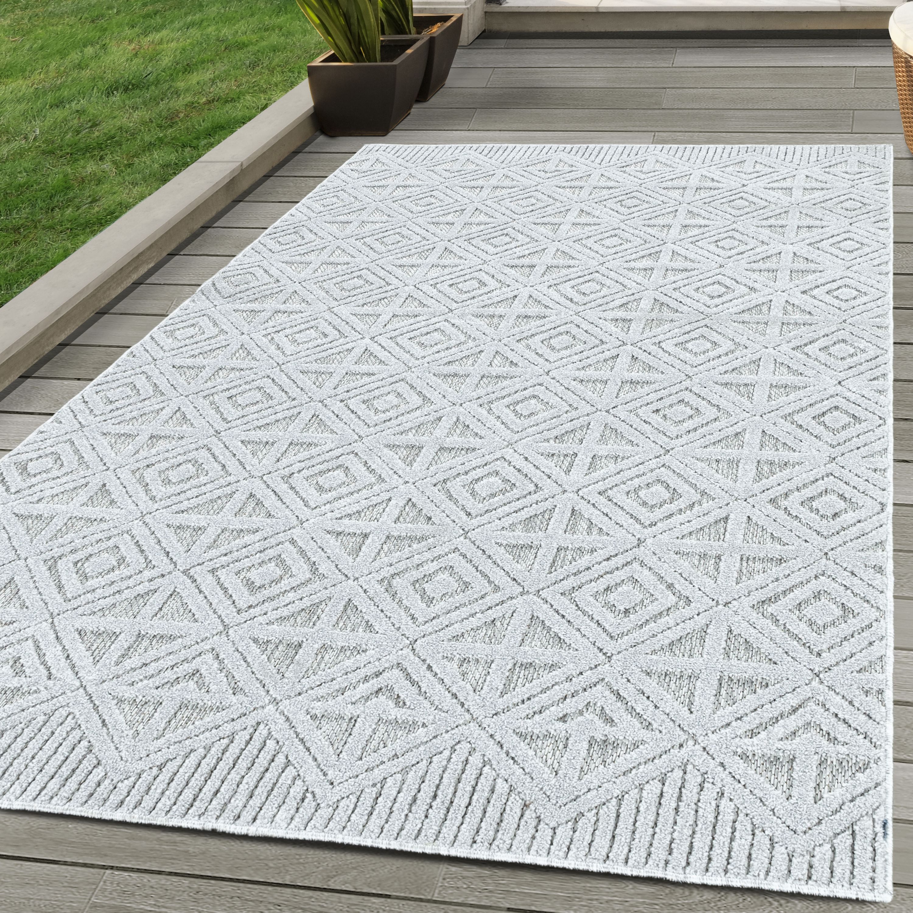SIMPEX24 Outdoorteppich Boho Design, Rechteckig, Höhe: günstig online kaufen