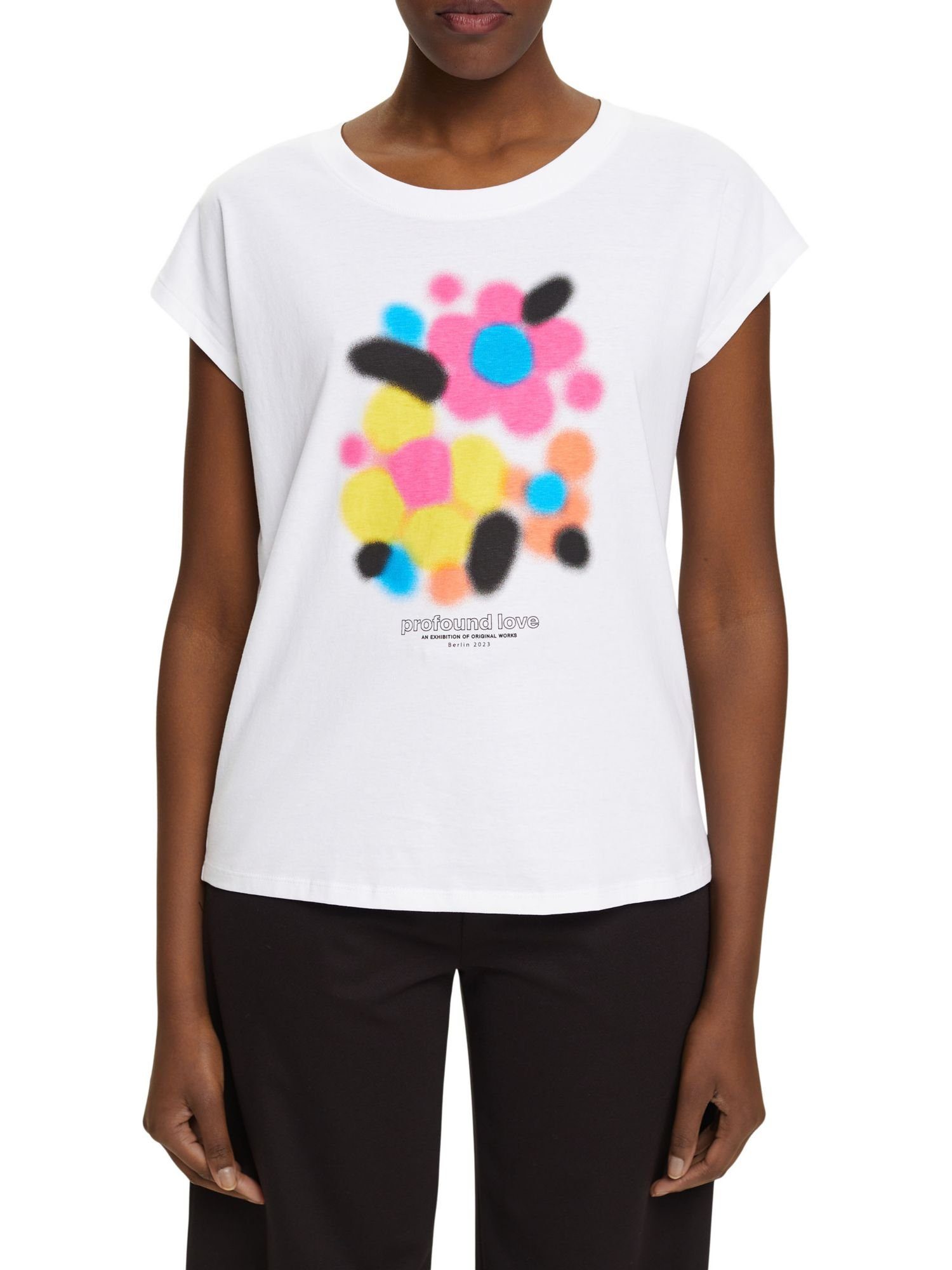 edc by Esprit T-Shirt (1-tlg) Frontprint mit Baumwoll-T-Shirt