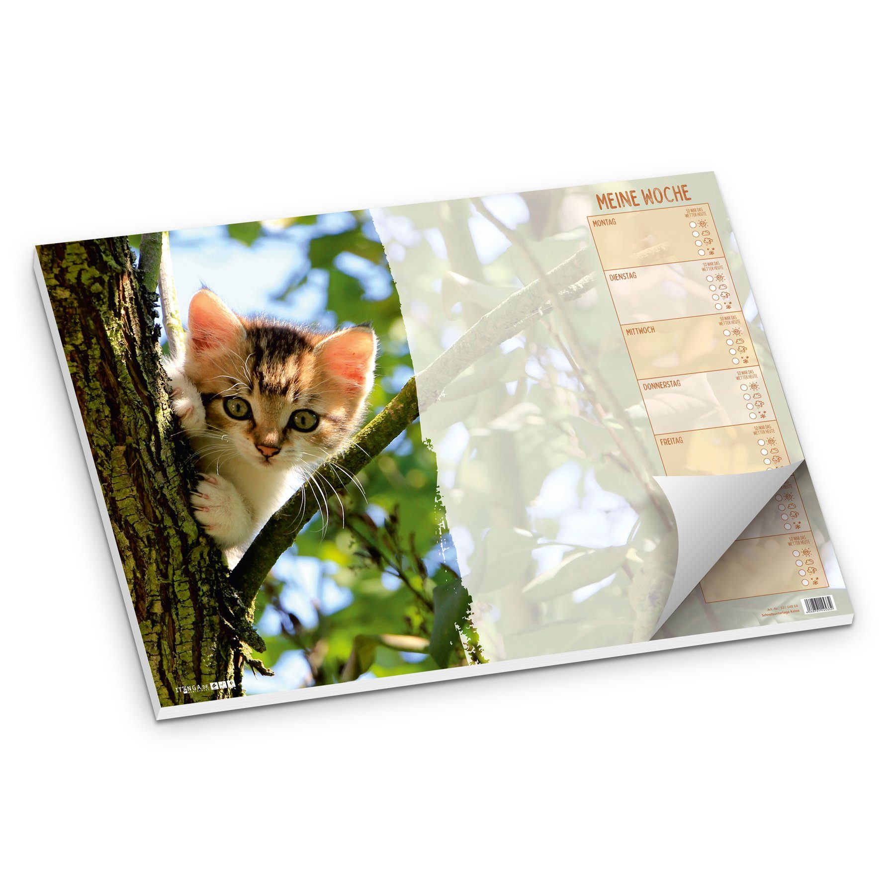itenga Schreibtischunterlage itenga Schreibtischunterlage für Kinder KATZE DIN