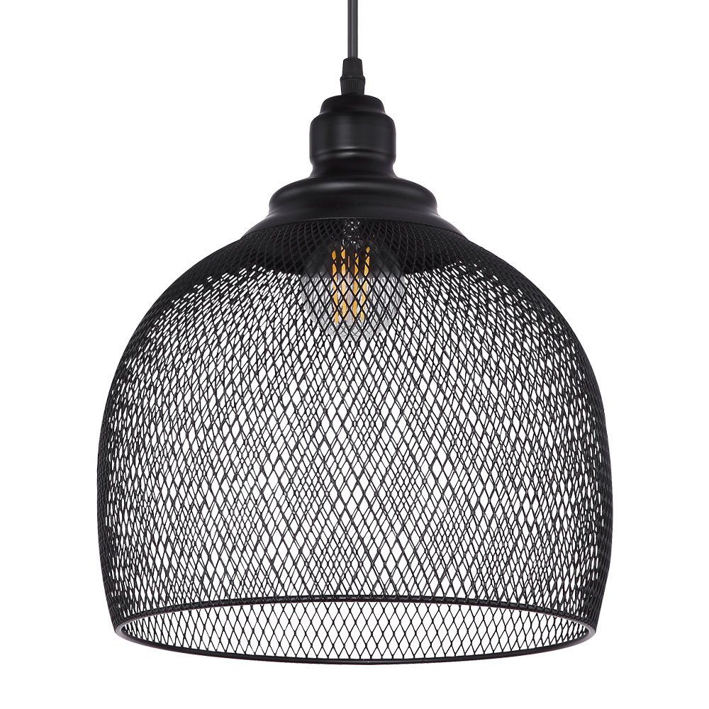 Lampe Zimmer Decken Leuchte Hänge Kugelleuchte, Schwarz Ess Kabel PVC Pendel Leuchtmittel etc-shop nicht Matt inklusive,