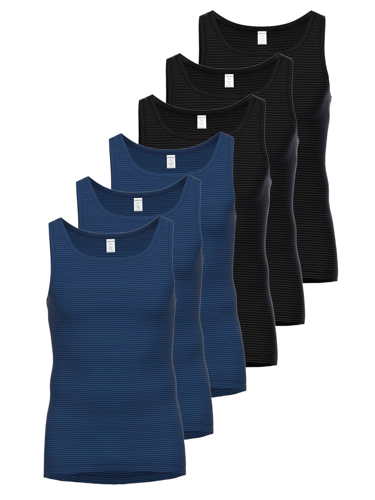 Achselhemd 6er Pack Unterhemd Day Classic / Jeans Feinripp