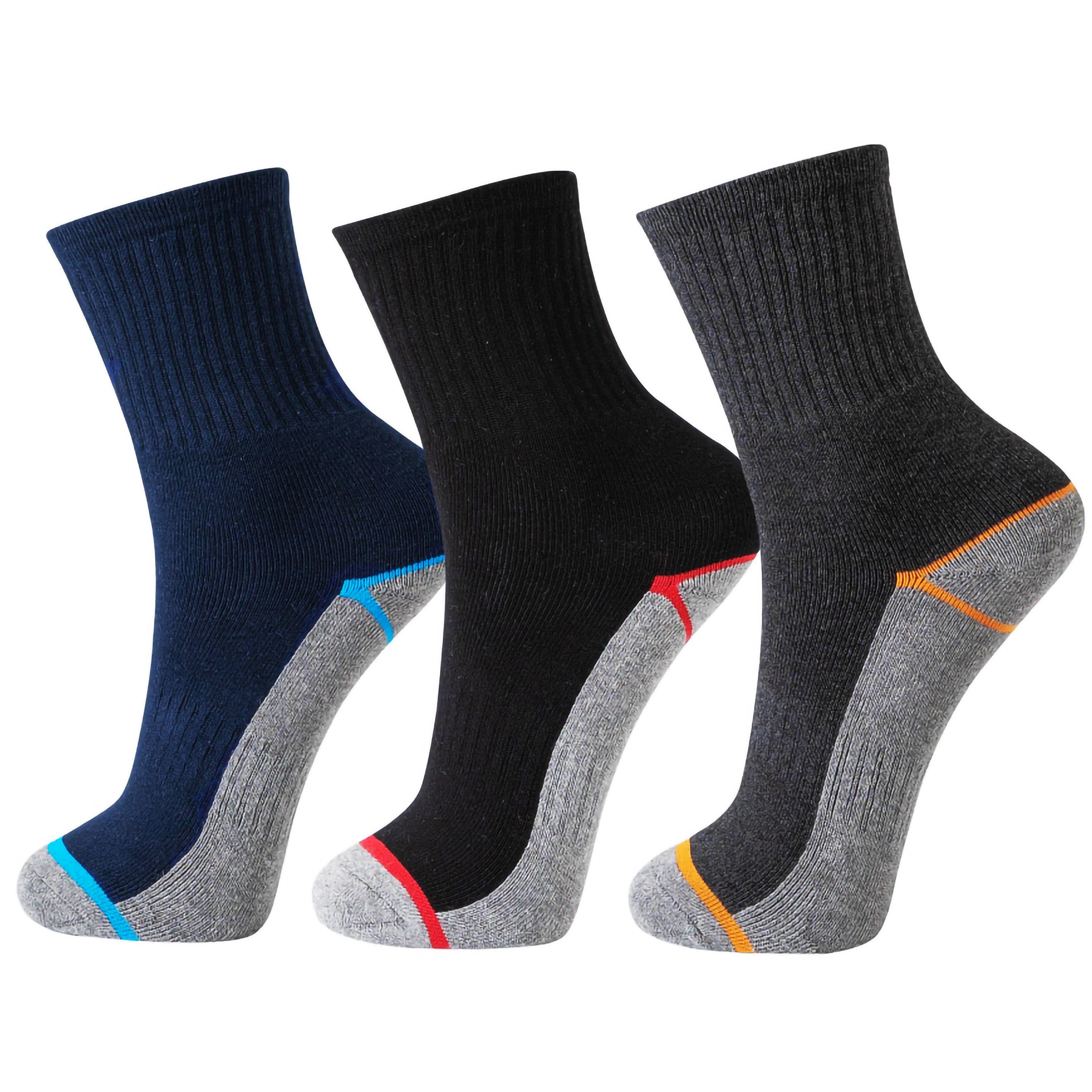TEXEMP Thermosocken 6, 12 Paar Thermo Socken Winter Sport Socken Dicke Socken Arbeitssocken Warme Skisocken Innenfleece (Packung, 12-Paar) | Thermosocken