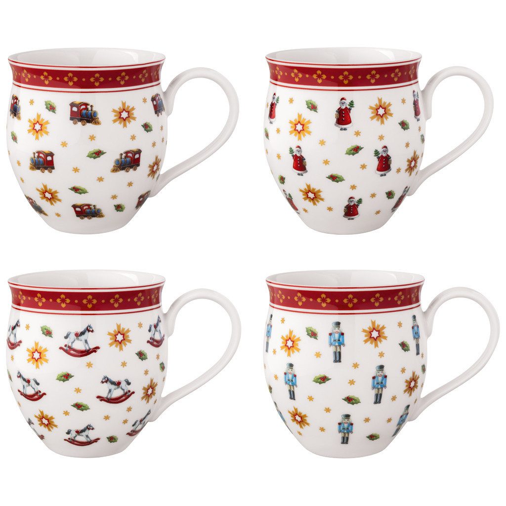 Villeroy & Boch Becher Toy's Delight Jubiläums-Becher 390 ml 4er Set, Porzellan