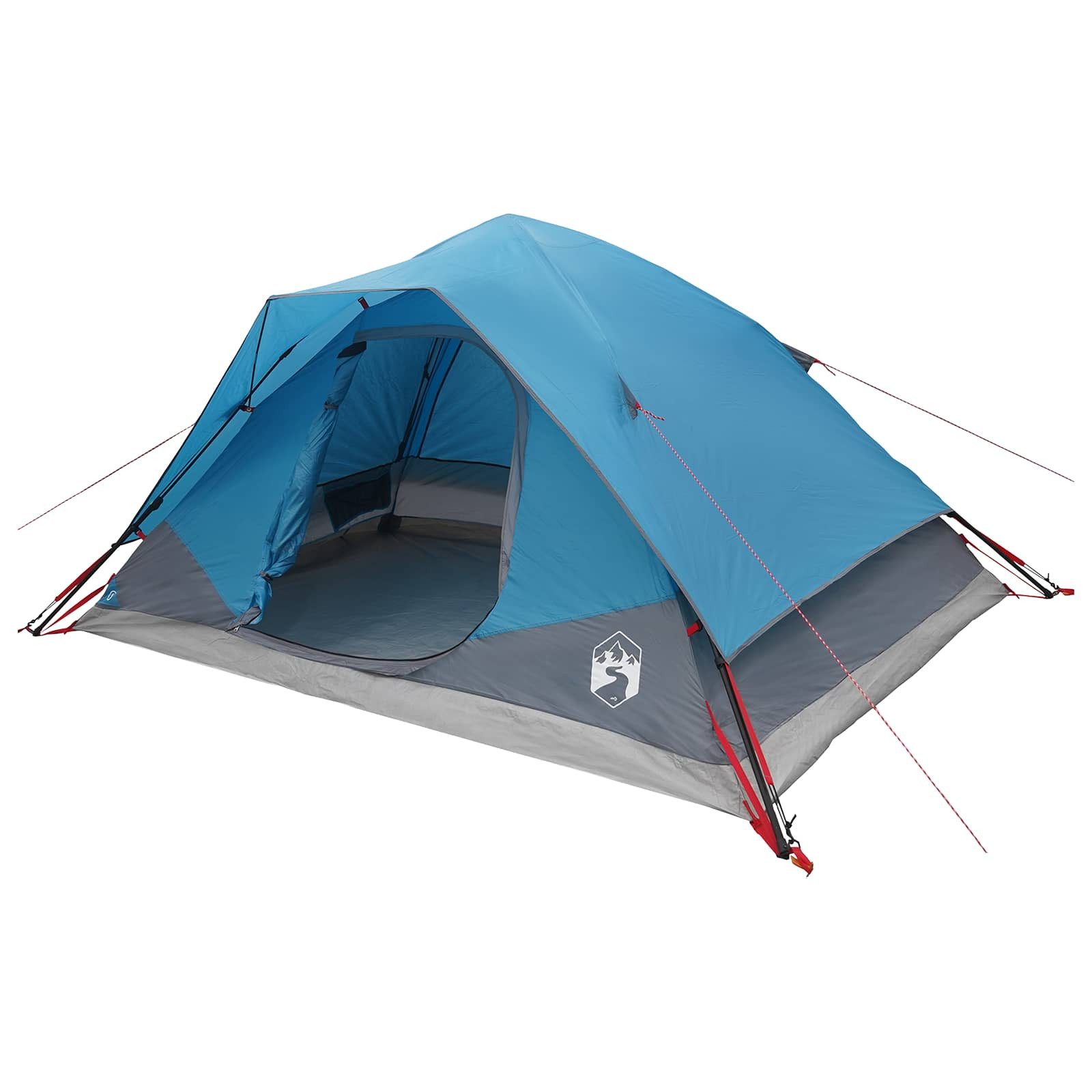 vidaXL Kuppelzelt Sofort Zelt Blau 305 x 215 x 140 cm Polyester und Stahl, (1 tlg)