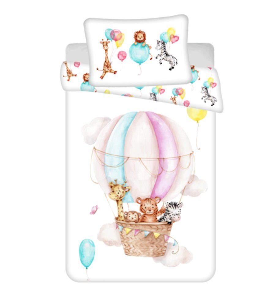Babybettwäsche Wendebettwäsche Set Ballon Bunt Baumwolle 100x135 cm, 40x60 cm, Häßler Homefashion, Baumwolle