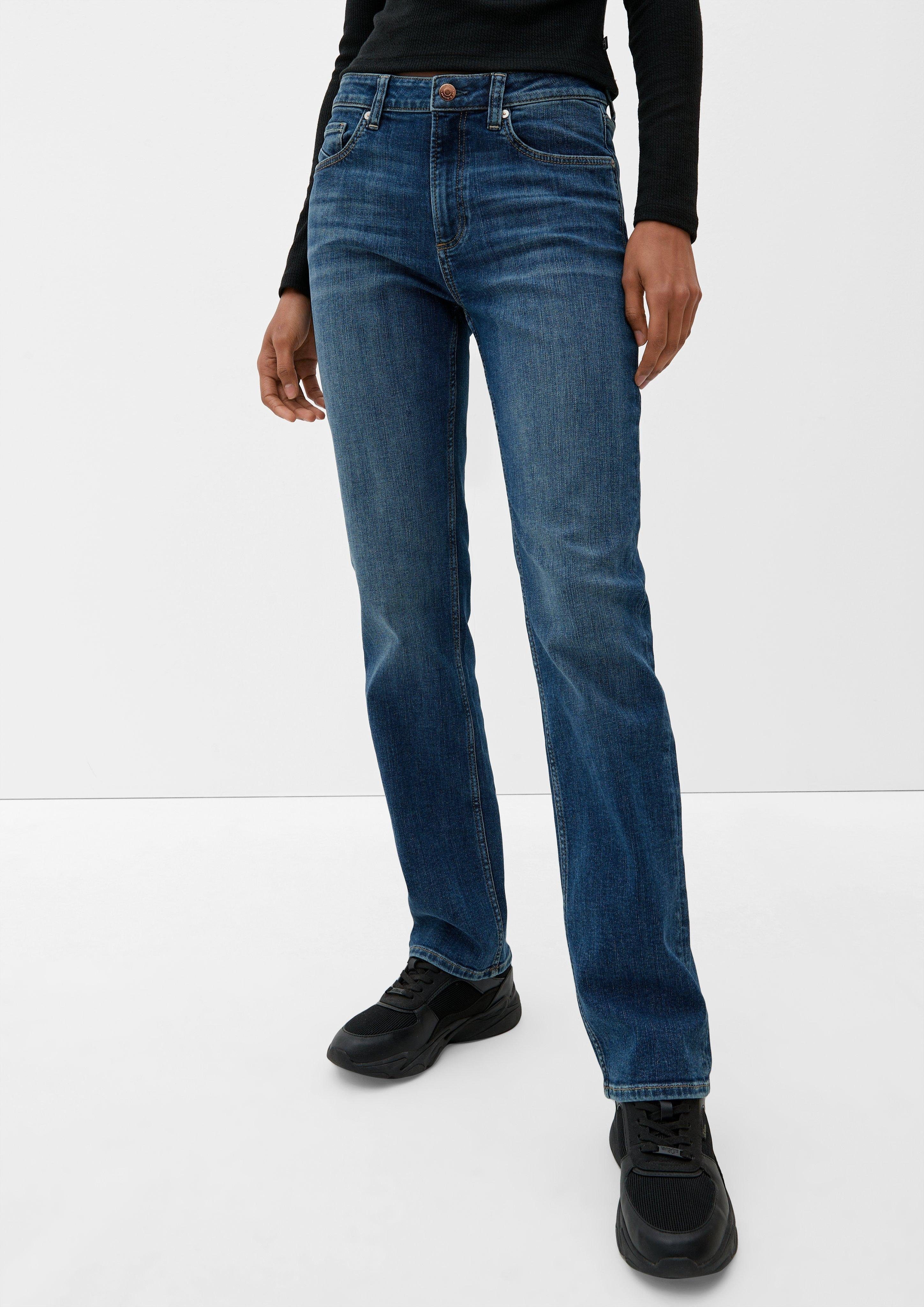 Leg Fit / / High QS Rise Jeans / Slim Stoffhose Catie Straight