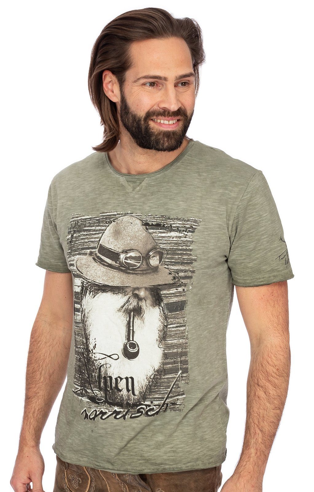 Hangowear T-Shirt Herren T-Shirt oliv JOHANN