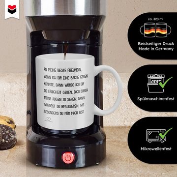 22Feels Tasse Beste Freundin Geschenk BFF Zum Geburtstag Kaffeetasse Freundinnen, Keramik, Made in Germany, Spülmaschinenfest