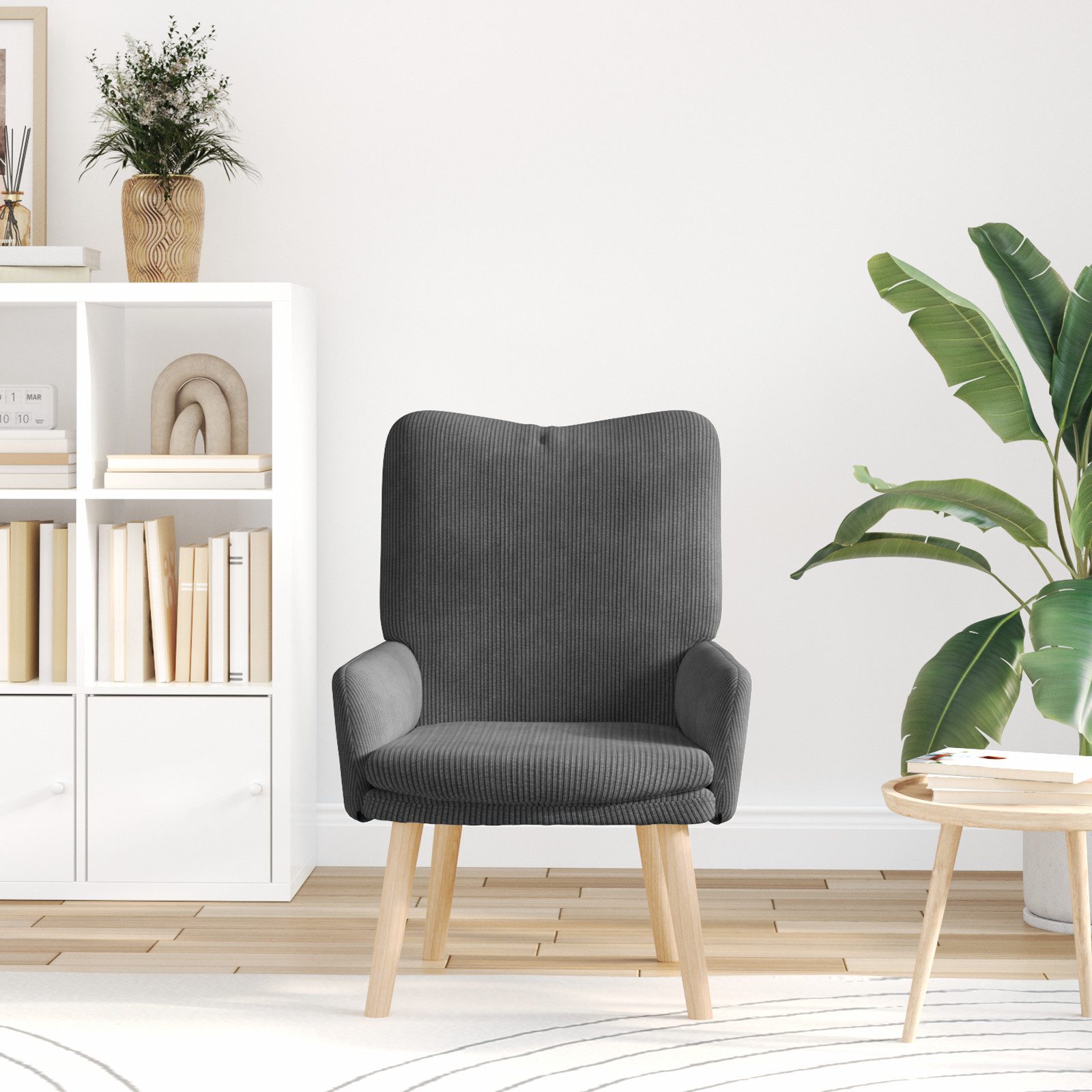 vidaXL Sessel Relaxsessel Dunkelgrau Cordstoff (1-St) günstig online kaufen