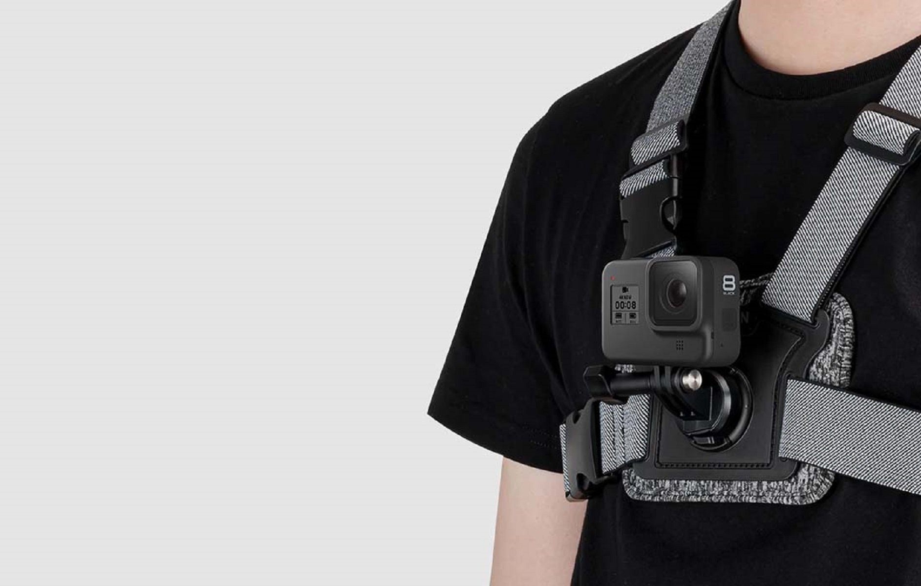 Telesin Brustgurt Brustgurt mit (GP-CGP-T06) Sportkamerahalterungen zwei