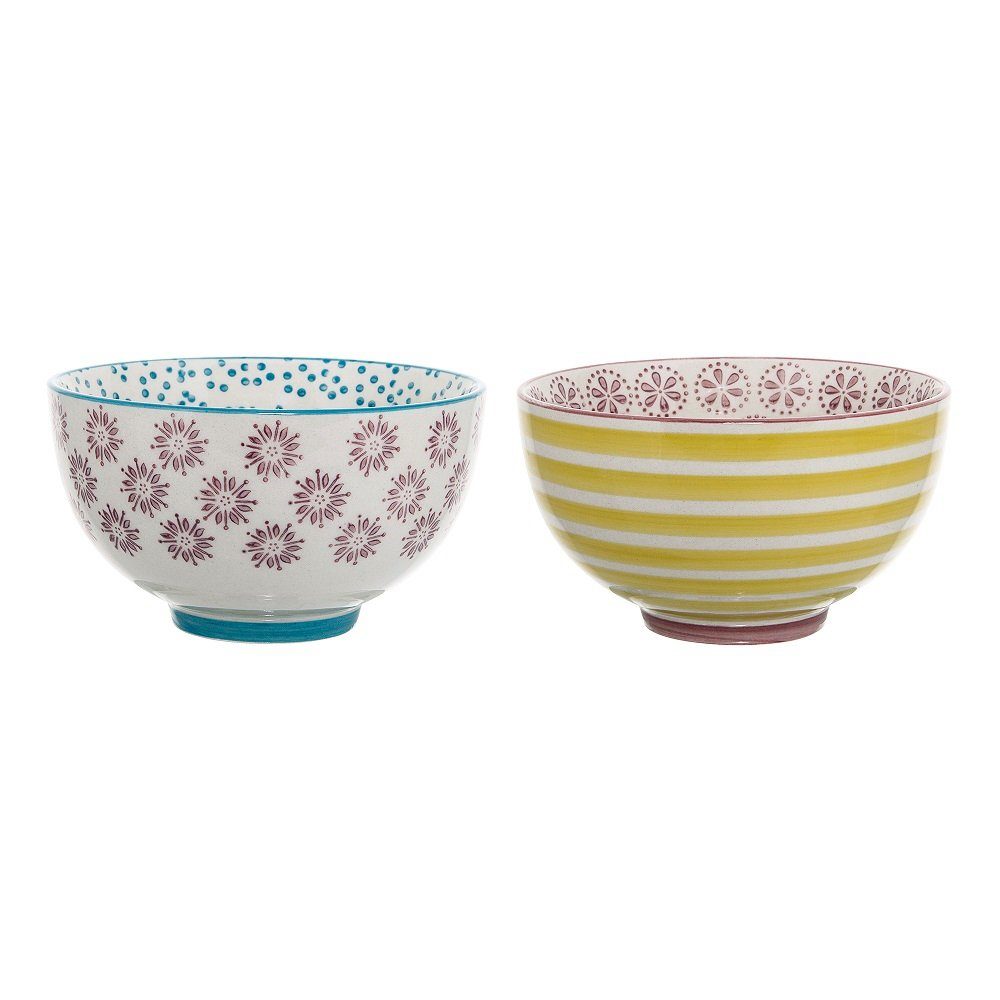 Bloomingville Schüssel Bloomingville Patrizia Bowl Gelb Steingut 2er Set, Steingut, (Bowl Set)