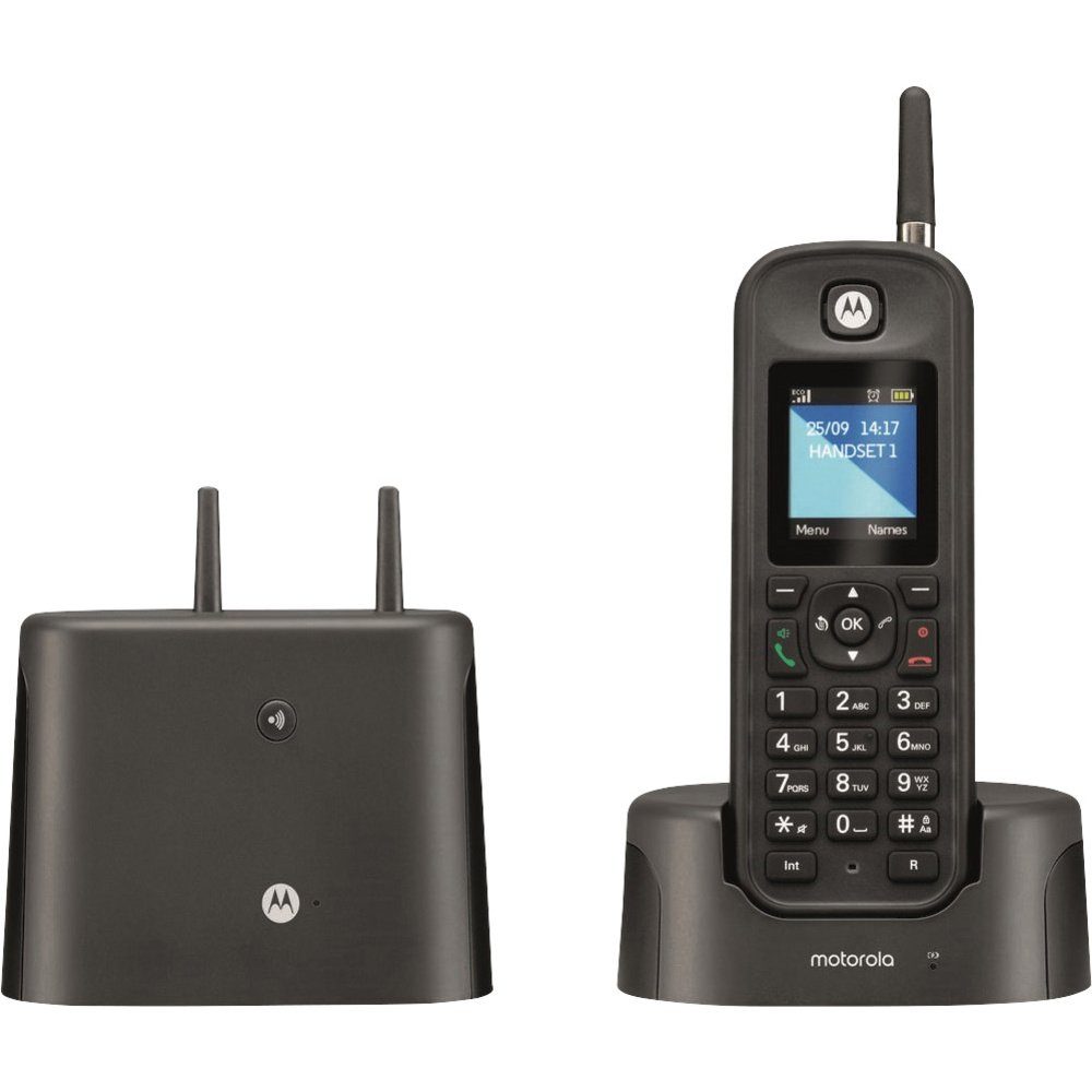 Motorola Motorola O201 DECT Schnurloses Telefon analog Freisprechen,  Outdoor, Schnurloses DECT-Telefon (Mobilteile: 1)