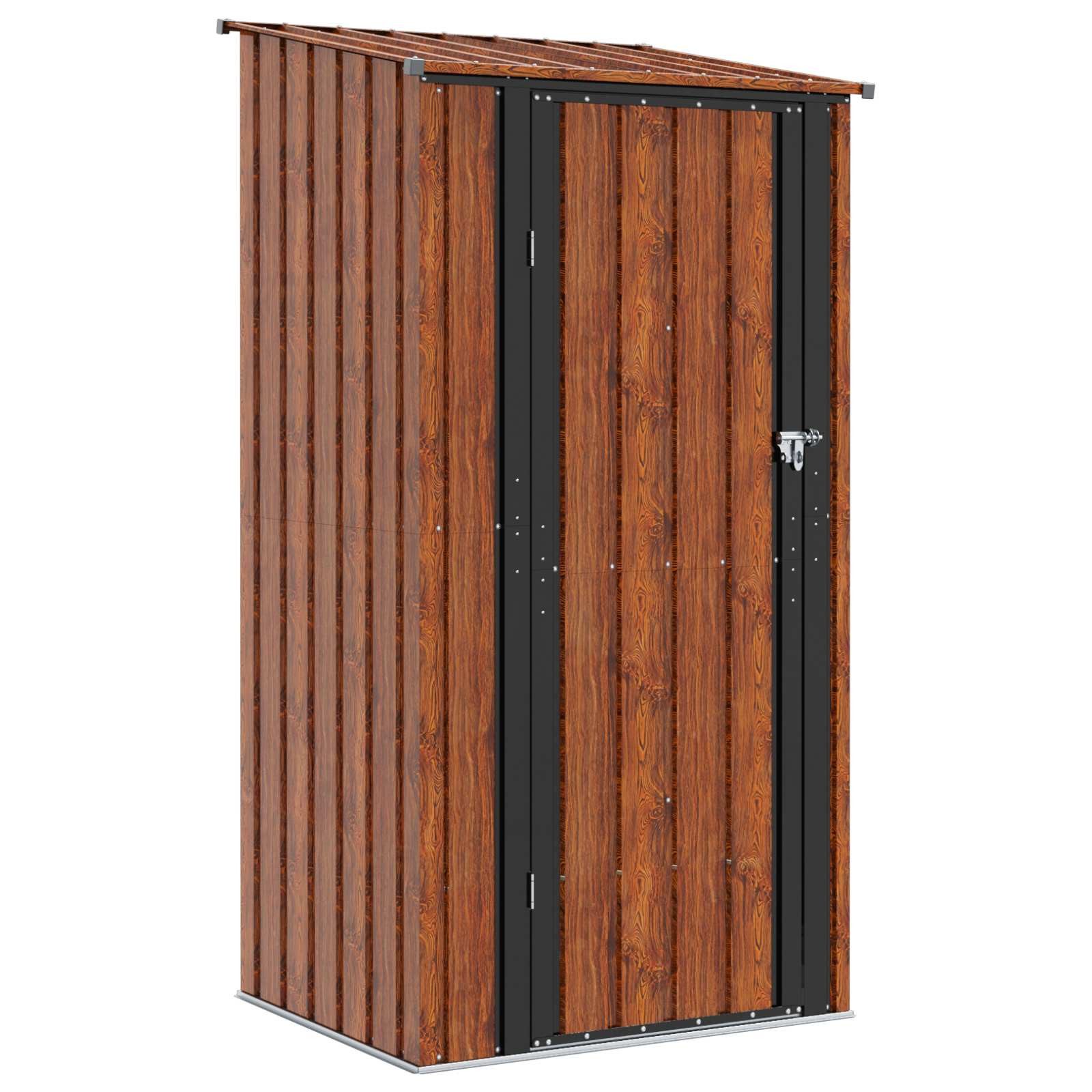 vidaXL Gartenhaus Gartenhütten Braun 103 x 86 x 200 cm Metall