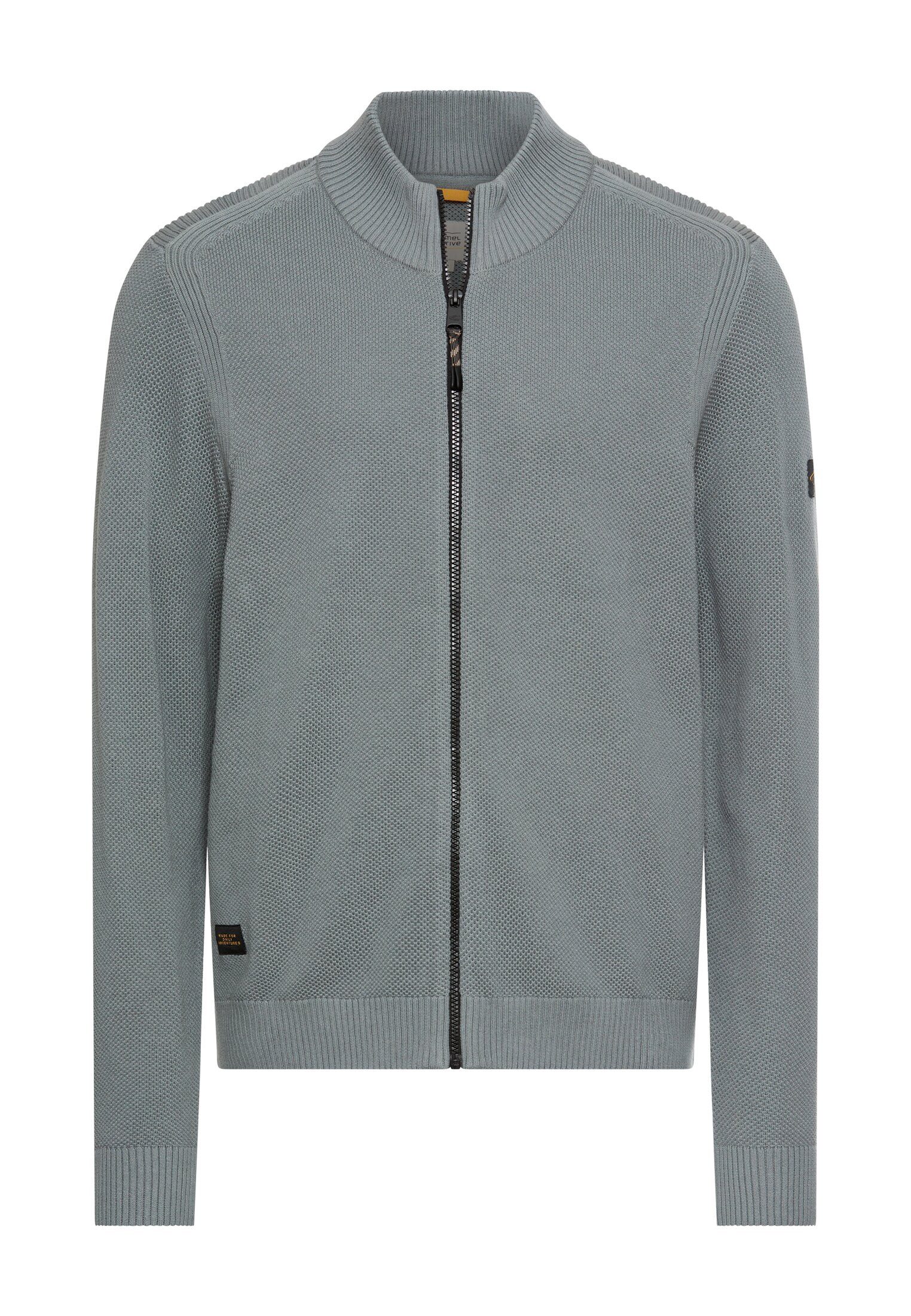 camel active Strickjacke mit Reißverschluss und Stehkragen günstig online kaufen