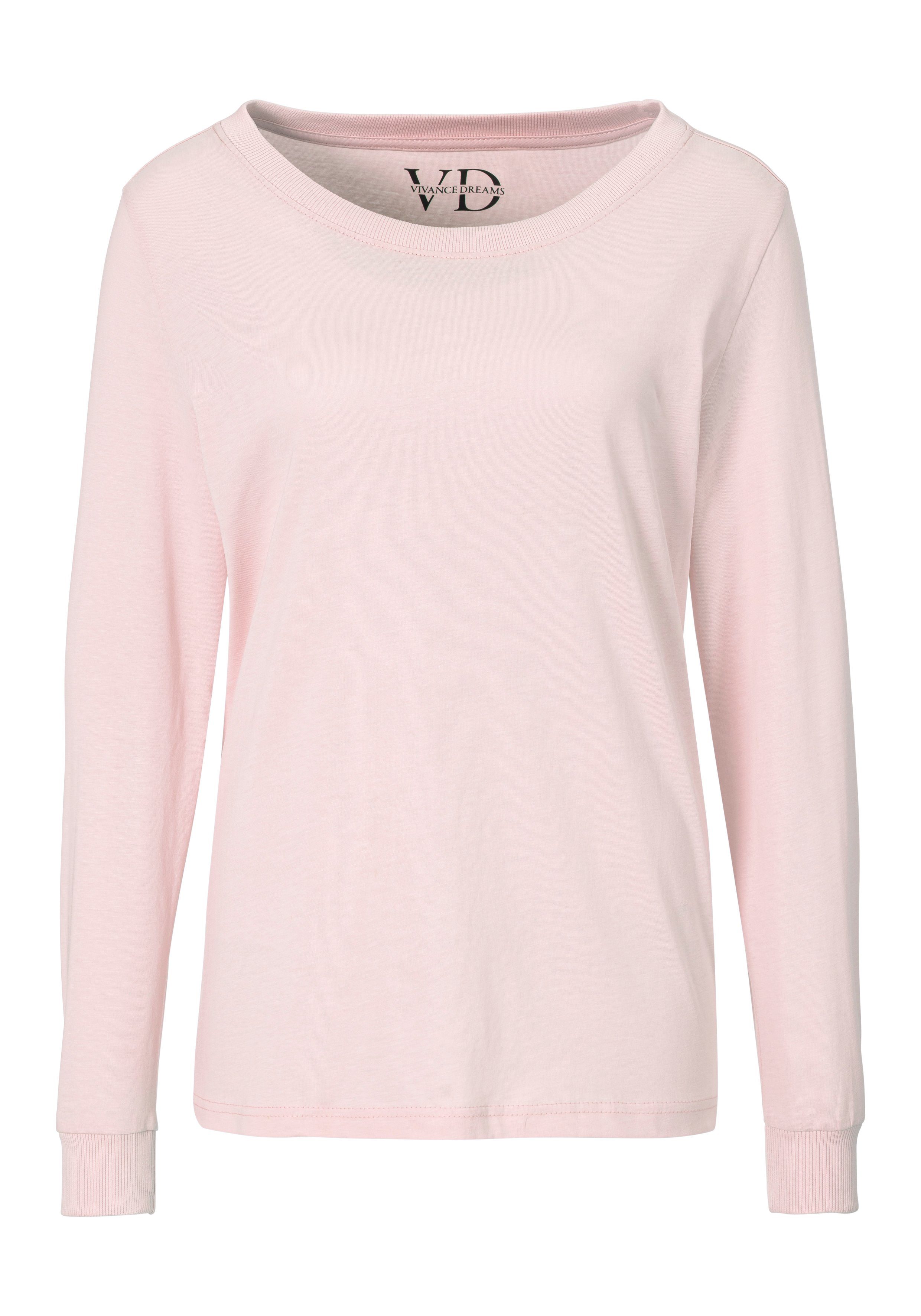 Vivance Dreams Pyjamaoberteil mit Rippbündchen. € 19,99