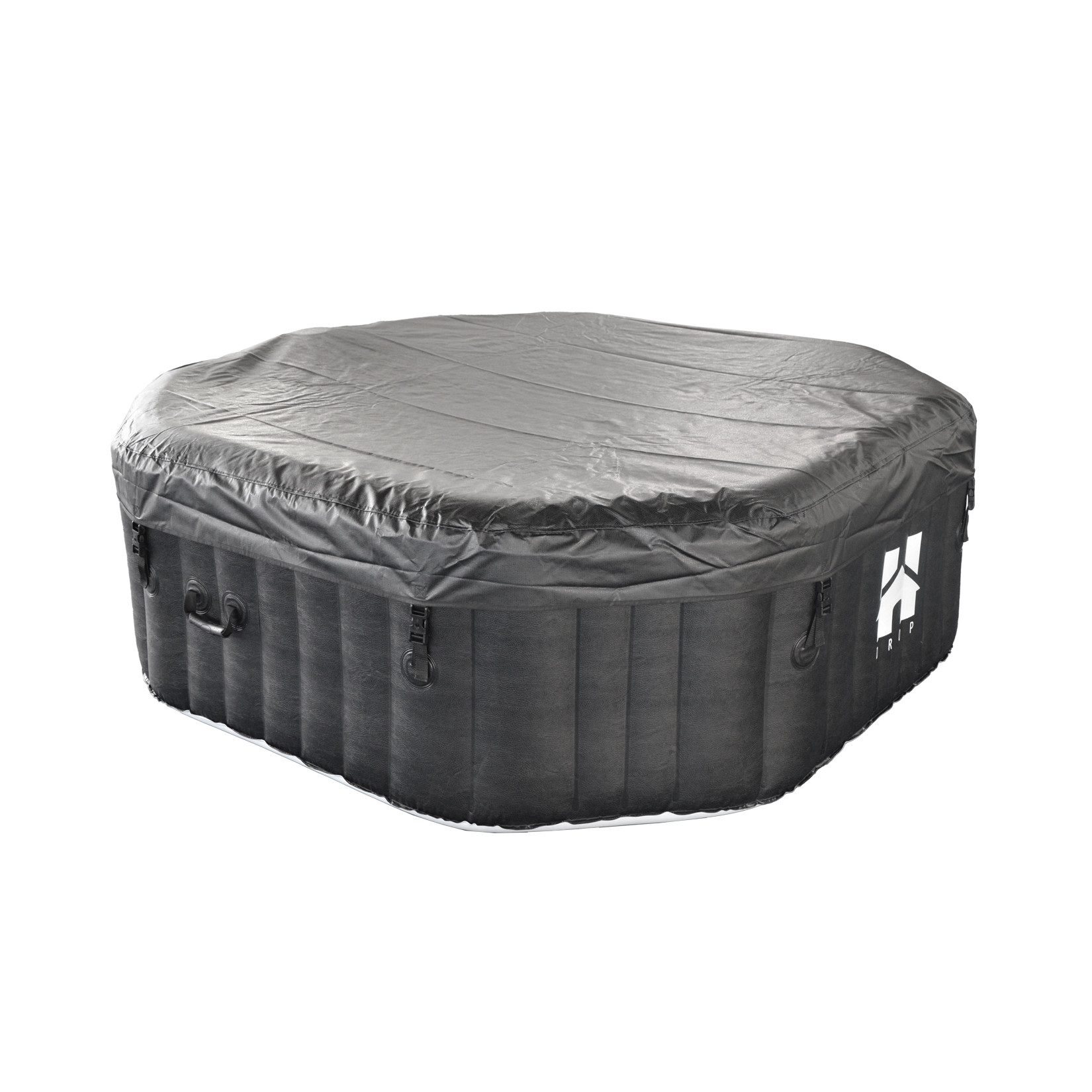 HOME DELUXE Whirlpool DROP inkl. Kissen, Getränkehalter und Sonnendach, für 6 Personen, 130 Luftdüsen, Aufblasbarer Whirlpool