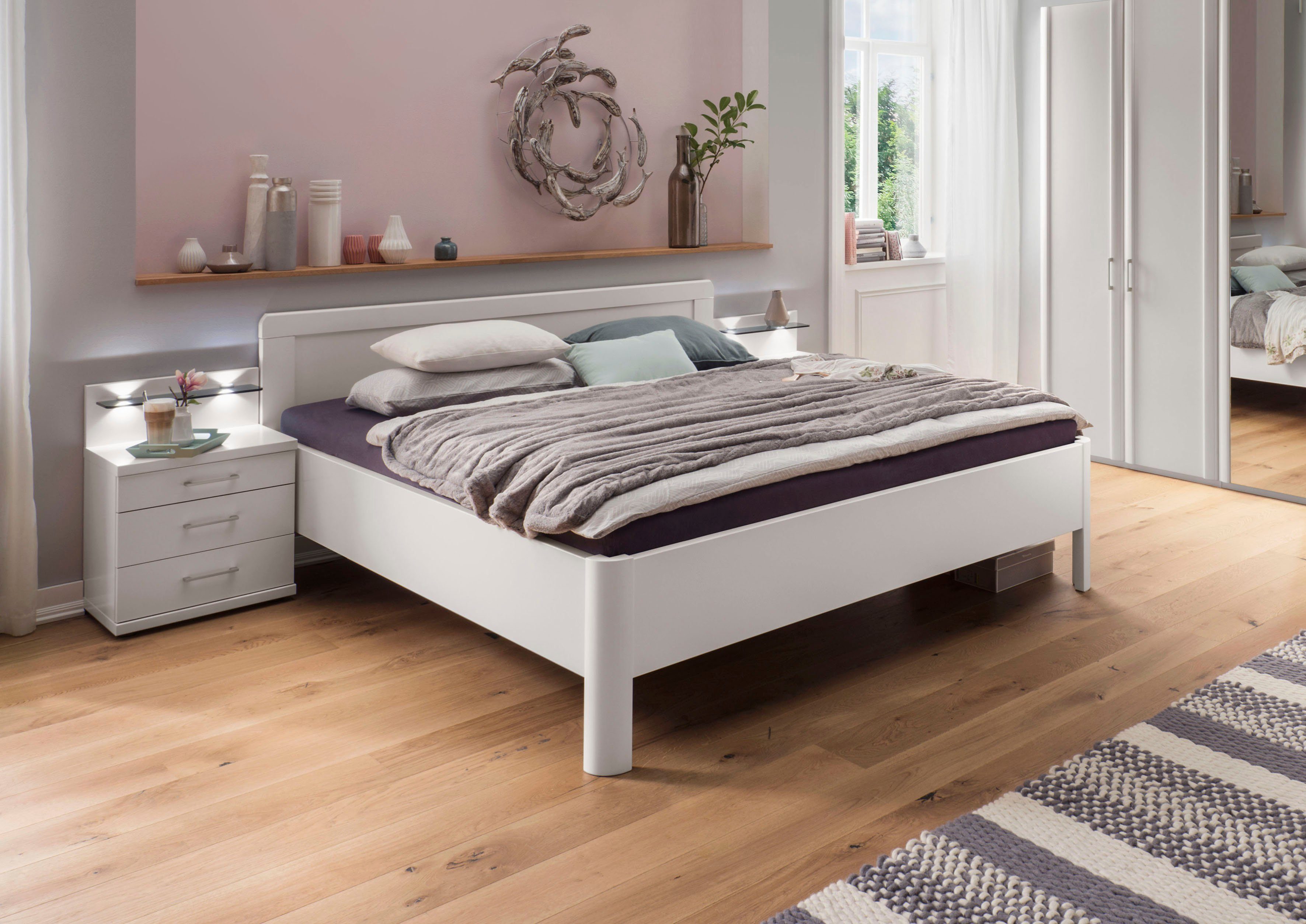 WIEMANN Holzbett Bern, Bettgestell, Bettrahmen, für Schlafzimmer (4-fache L günstig online kaufen