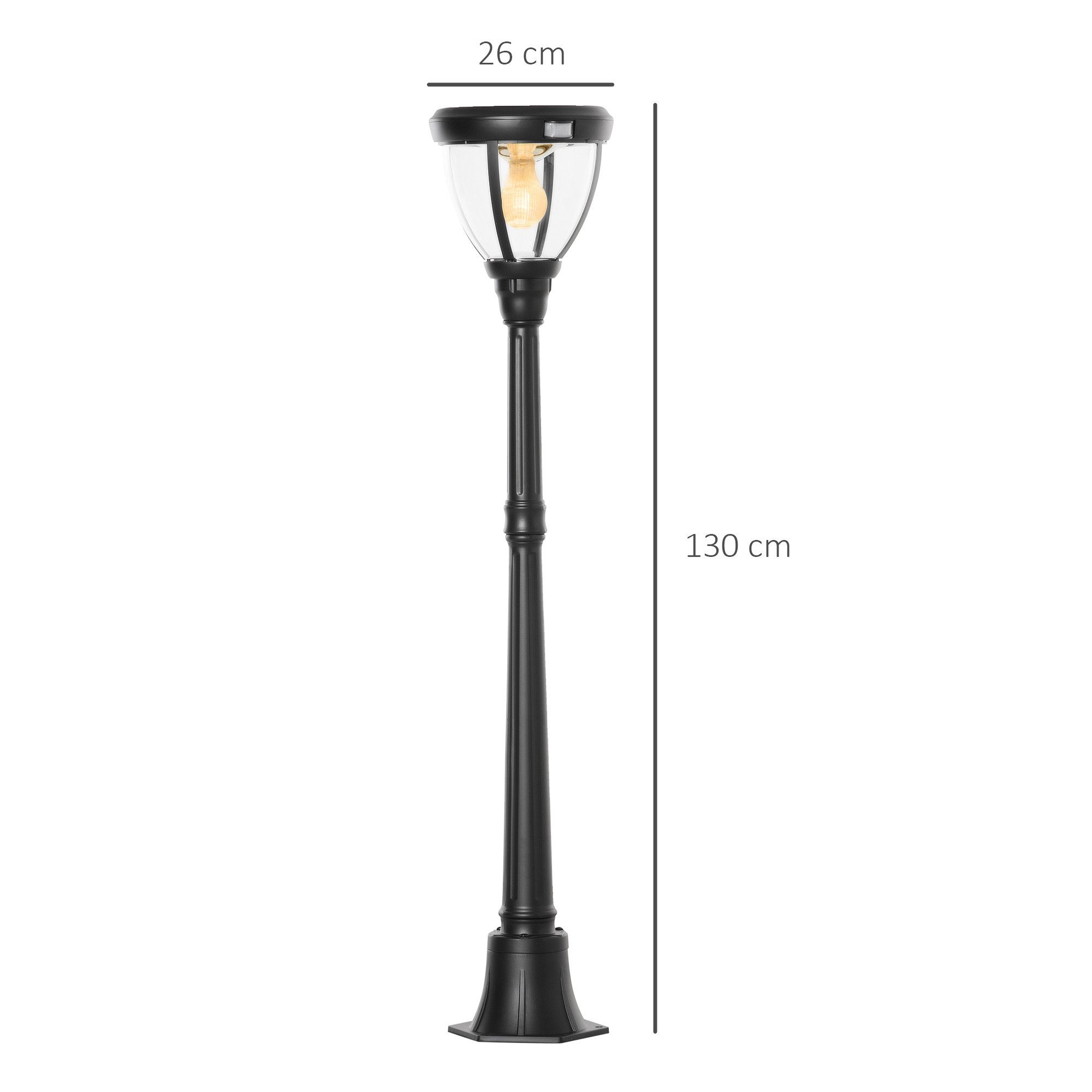 Gartenlampe Outsunny Gartenleuchte LED