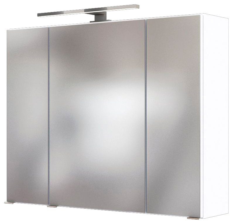 HELD MÖBEL Spiegelschrank Malibu Breite 80 cm, mit Spiegeltüren und Türendämpfern